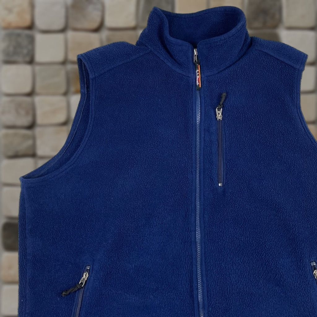 Vintage VINTAGE L.L. Bean Vest Mens XL Blue Fleece Stand-Up Collar Zip Full Zip Pockets Outdoor Hiking Camping Skiing Size US XL / EU 56 / 4 - 1 Thumbnail