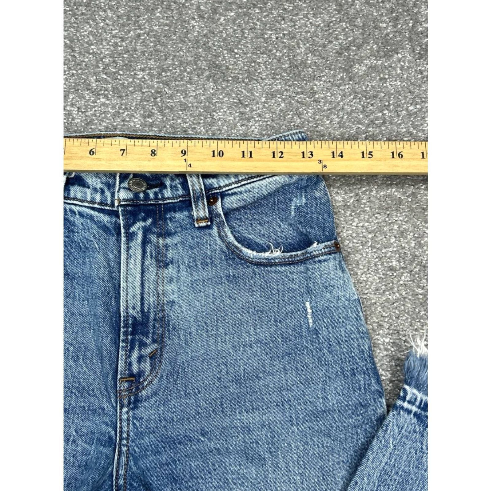 Abercrombie & Fitch Abercrombie & Fitch The Mom Jeans Womens 27 Blue Denim Distressed 5-Pocket High Rise Regular Fit Adult Size 27" / US 4 / IT 40 - 7 Thumbnail