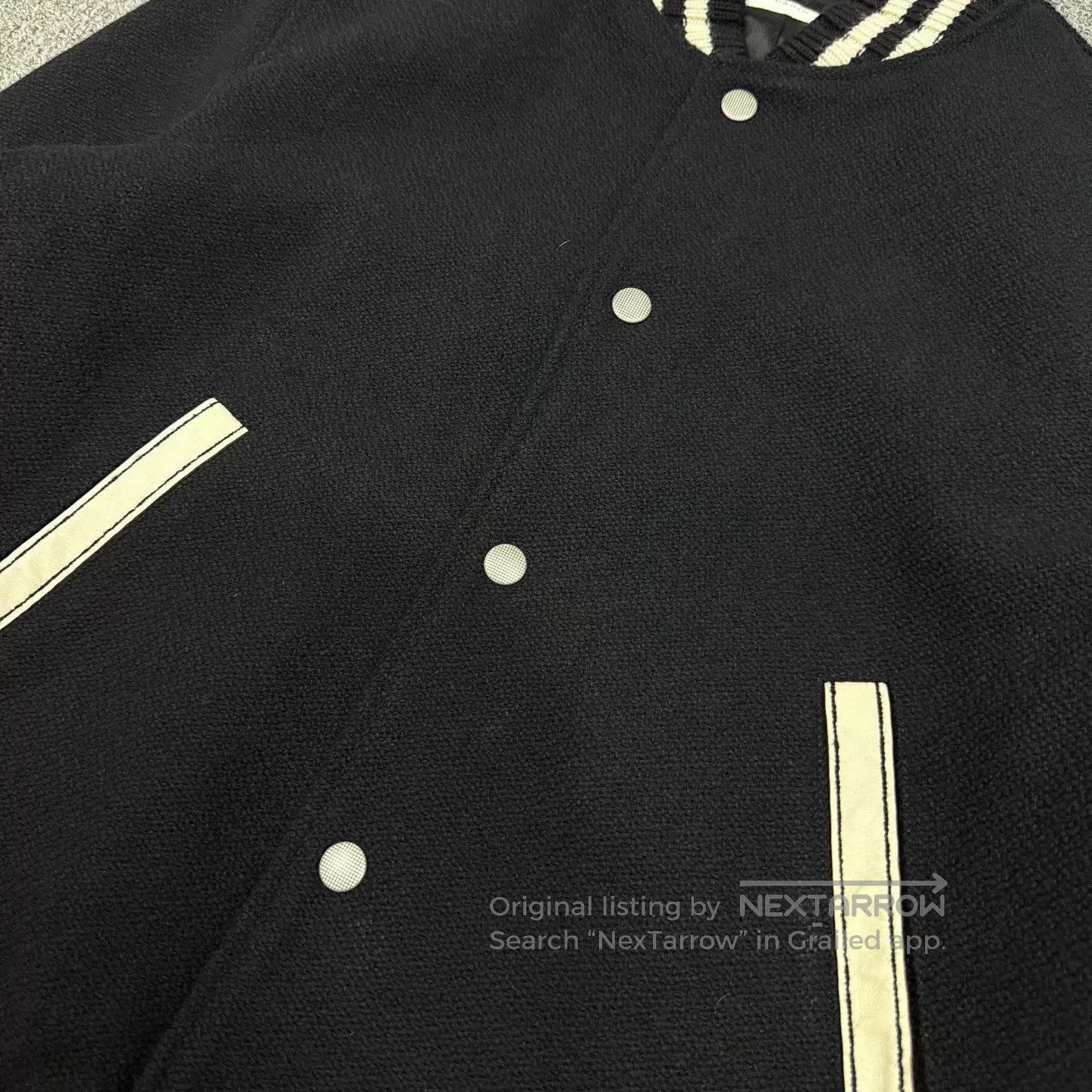 Saint Laurent Paris Saint Laurent Black White Trim Baseball Jacket. Size US S / EU 44-46 / 1 - 3 Thumbnail