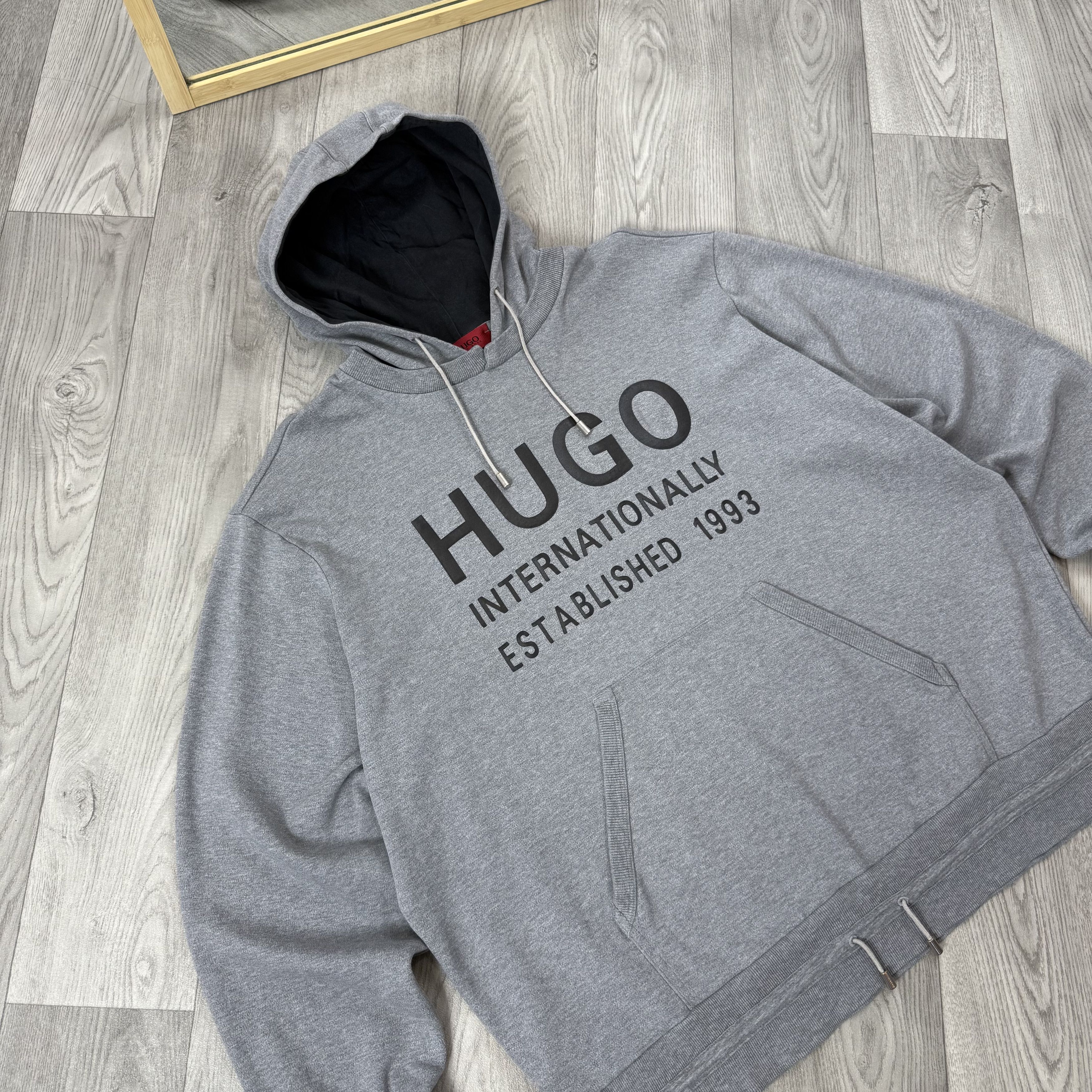 Hugo Boss HUGO by Hugo Boss Graphic Grey Hoodie Hooded Sweat Size US XL / EU 56 / 4 - 7 Thumbnail