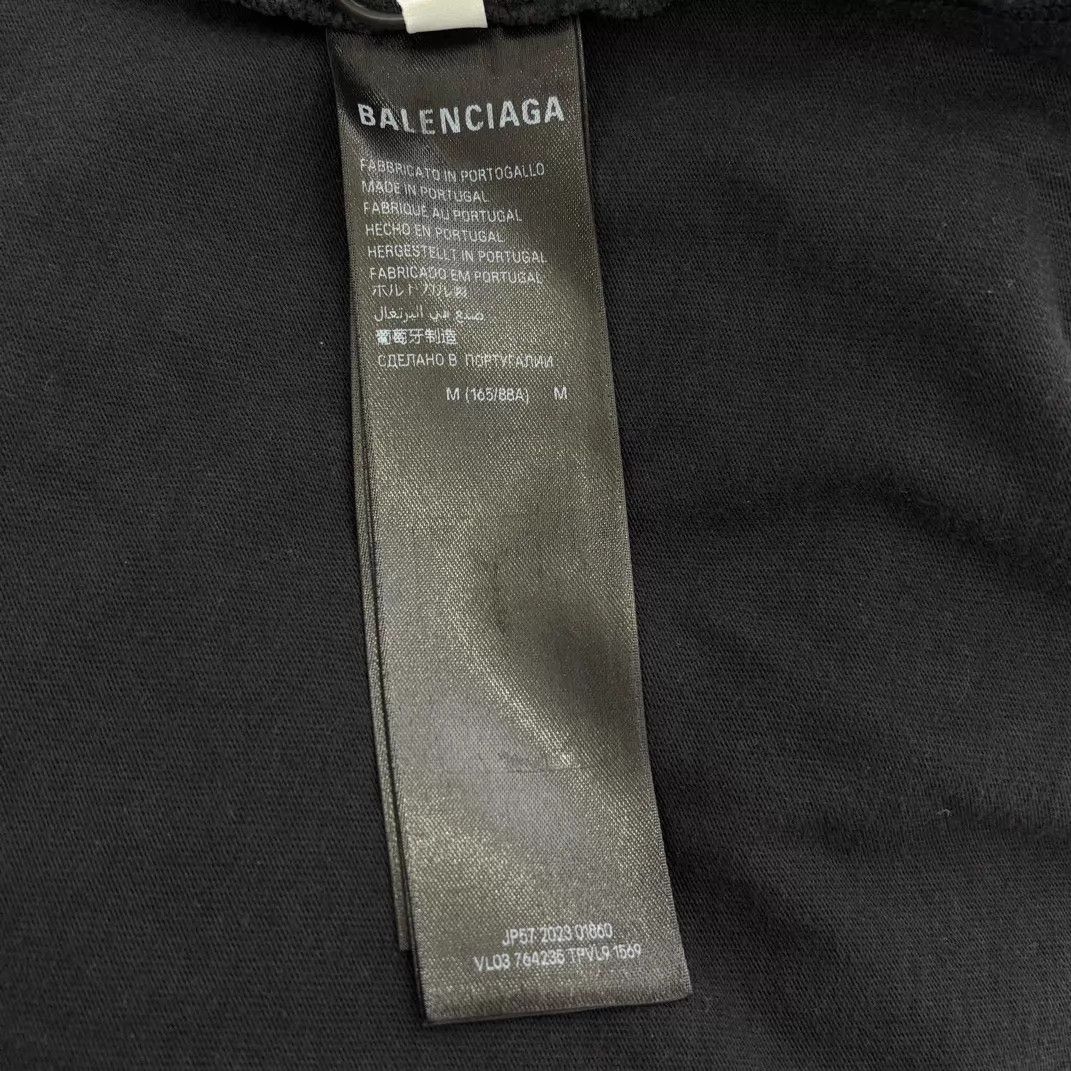 Balenciaga BLCG Coco Tree Graffiti Logo Print Tee Dark Gray M Size M / US 6-8 / IT 42-44 - 4 Thumbnail