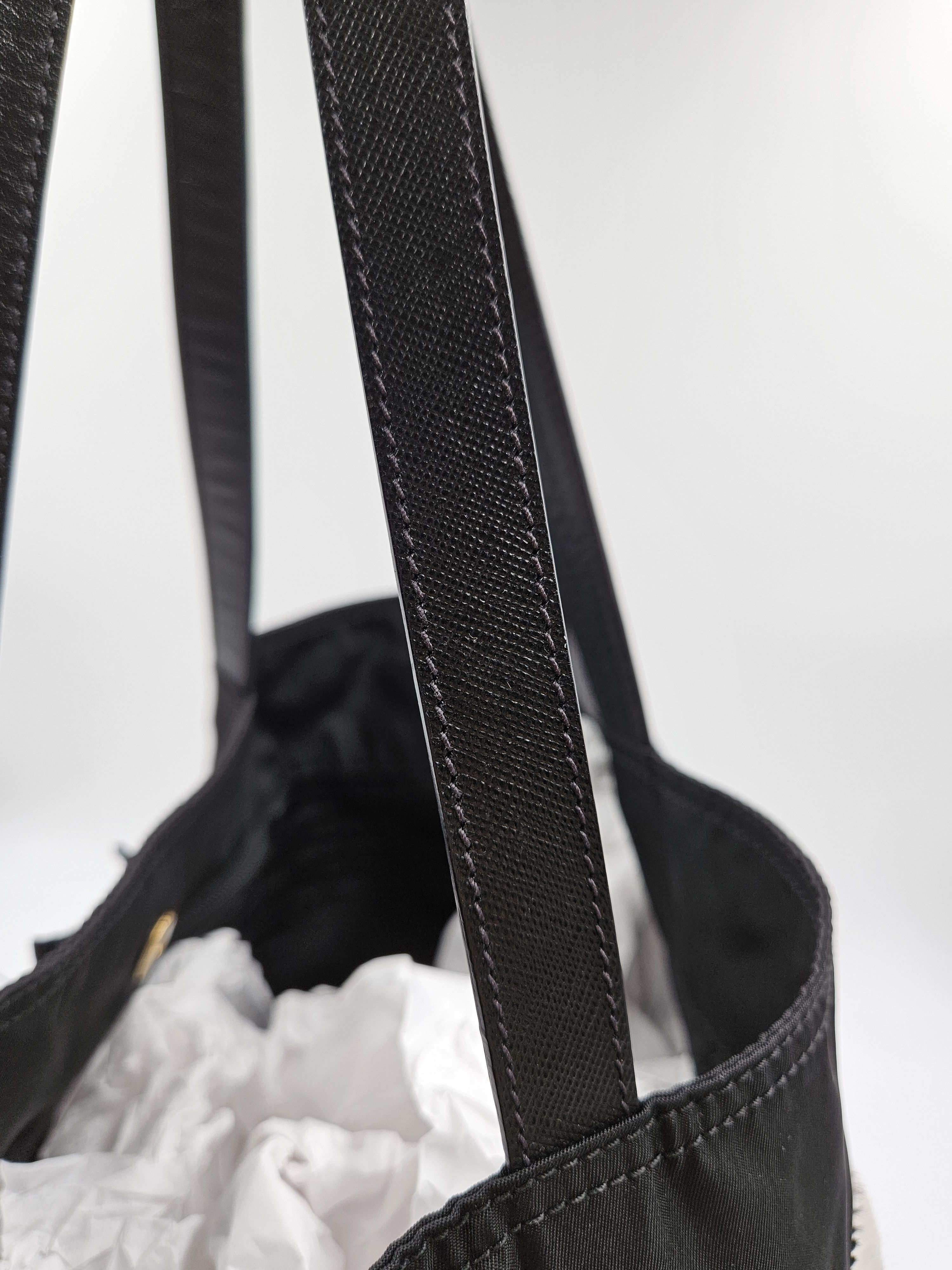 Prada Black Tessuto Nylon Panda Tote Size ONE SIZE - 9 Thumbnail