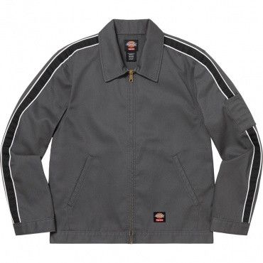 image of Dickies Stripe Eisenhower Jacket Charcoal Small, Men's