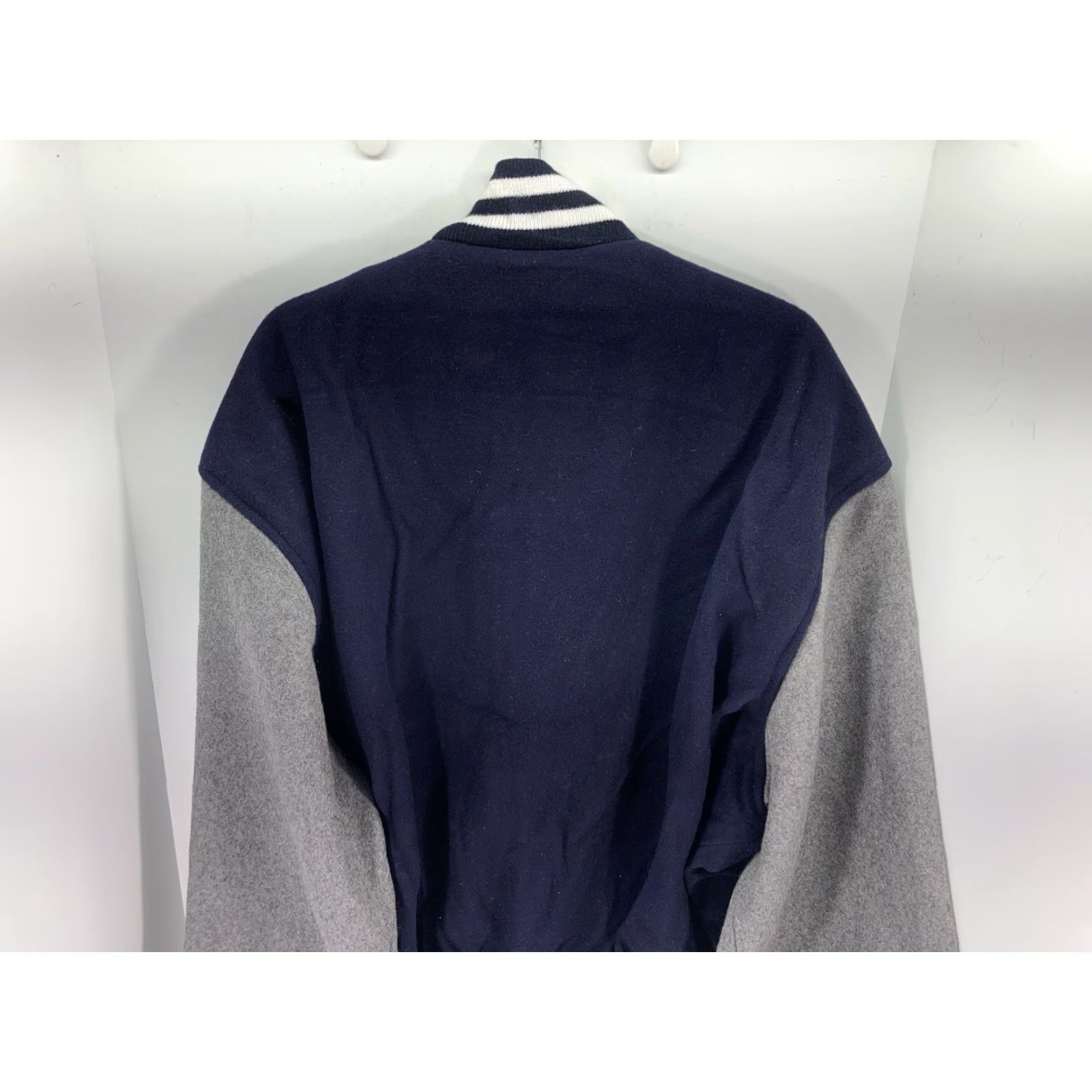 Vintage Maverick Varsity Jacket Wool Men 3XL Blue Gray Full Snap USA NWOT Letters Letterman Chest 32 Inches Slim? Size US XXL / EU 58 / 5 - 7 Thumbnail