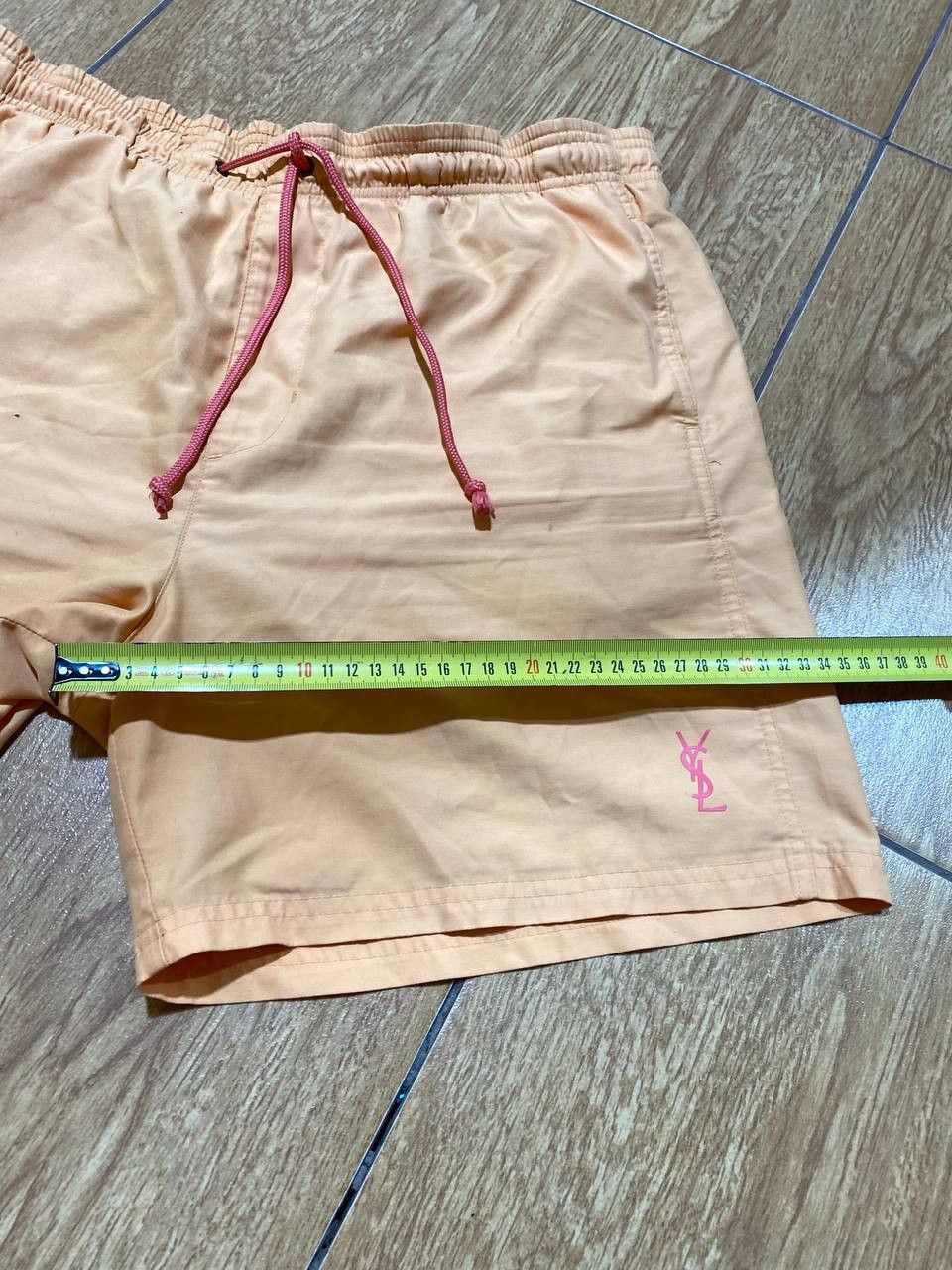 Yves Saint Laurent Vintage Yves Saint Laurent Swim Shorts Orange 90’s Designer Size US 32 / EU 48 - 9 Thumbnail