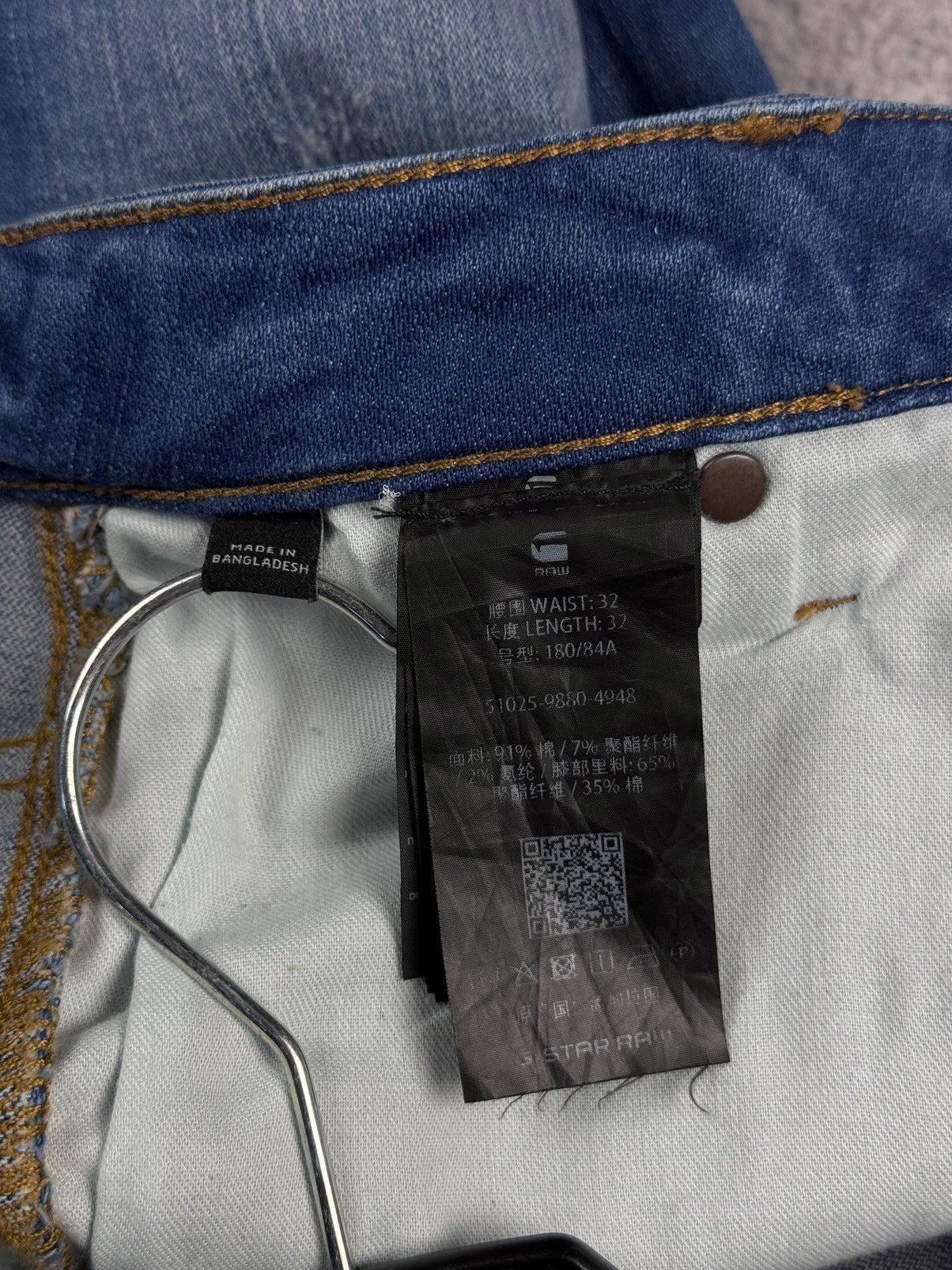G-Star G STAR RAW 5620 3D Slim Blue Jeans Size US 32 / EU 48 - 17 Thumbnail