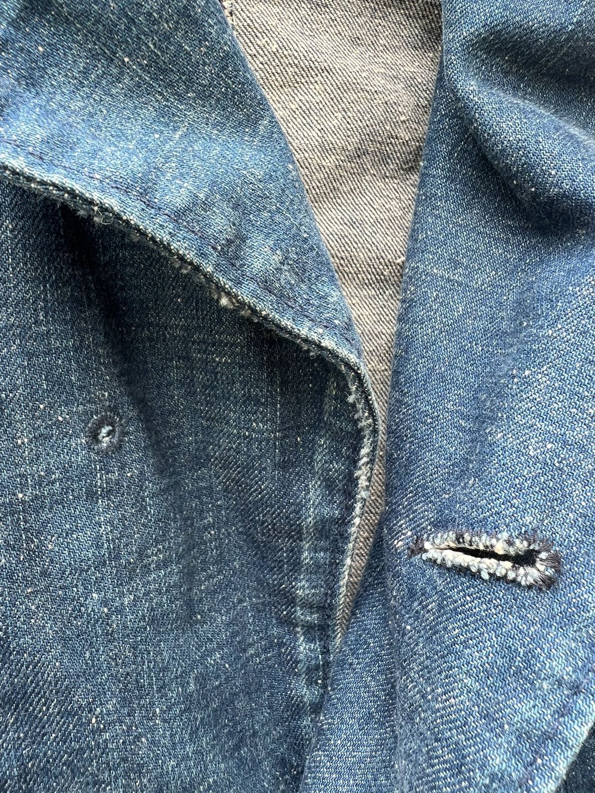 Levi's × Vintage Vintage 2002 Levi’s Redloop Distress Fade Denim Chore Jacket Size US M / EU 48-50 / 2 - 9 Thumbnail