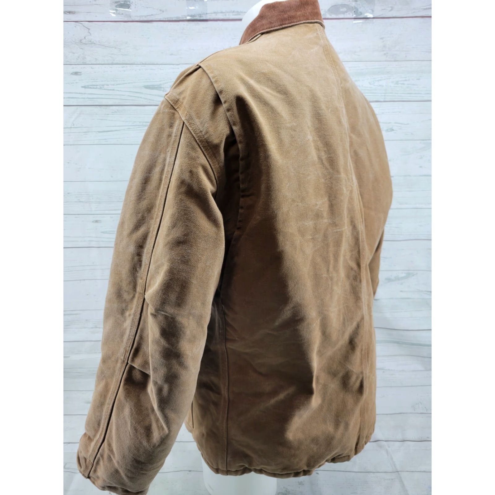 Carhartt VINTAGE Carhartt Coat Duck Canvas USA MADE 44 C03 BRN ARCTIC QUILT LINED CHORE Full Zip 100% Cotton Mens Brown Duck Canvas Jacket Wearable Workwear Size US S / EU 44-46 / 1 - 7 Thumbnail