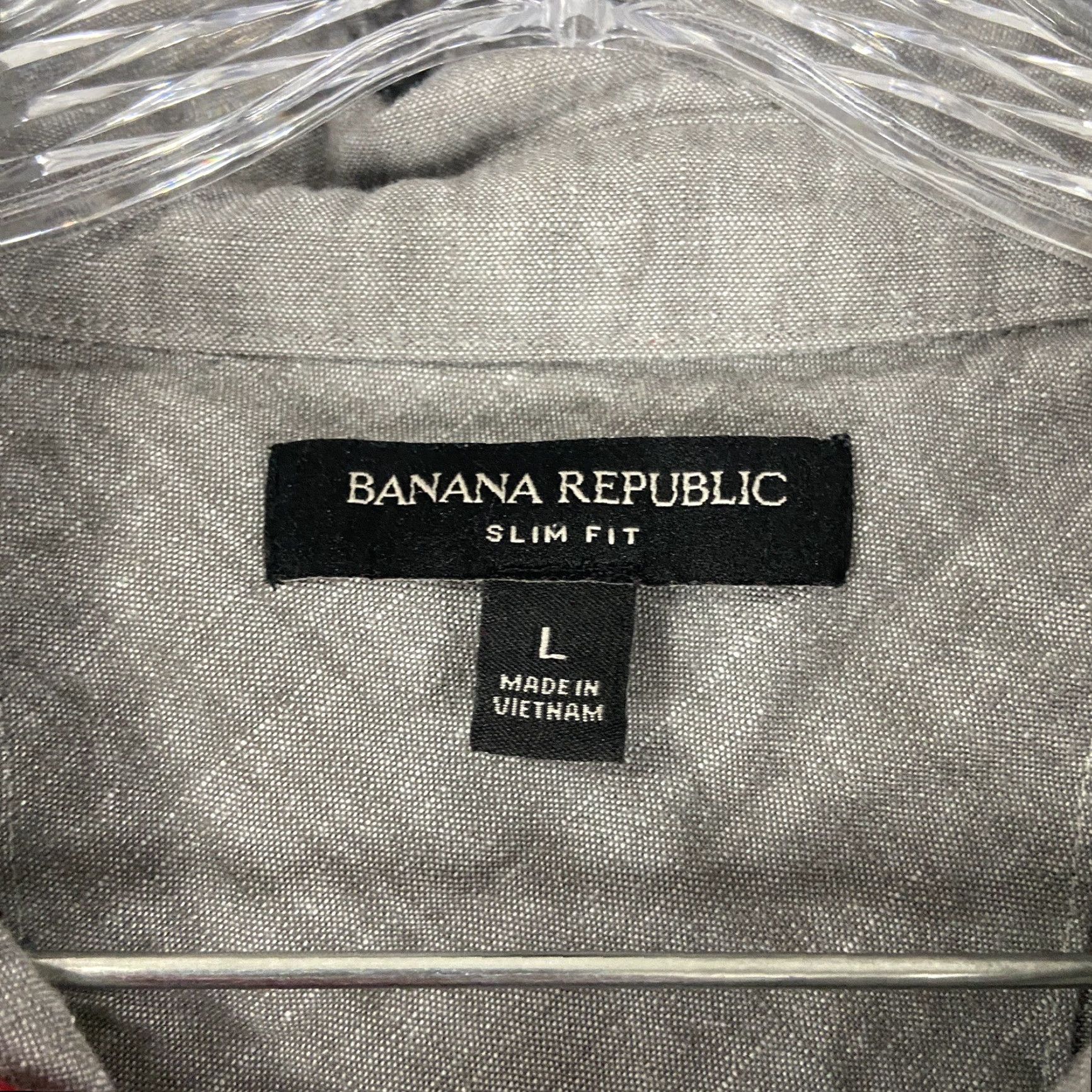 Banana Republic Banana Republic Polo Short Sleeve Men L Slim Fit Gray Red Multicolor Size US L / EU 52-54 / 3 - 6 Thumbnail
