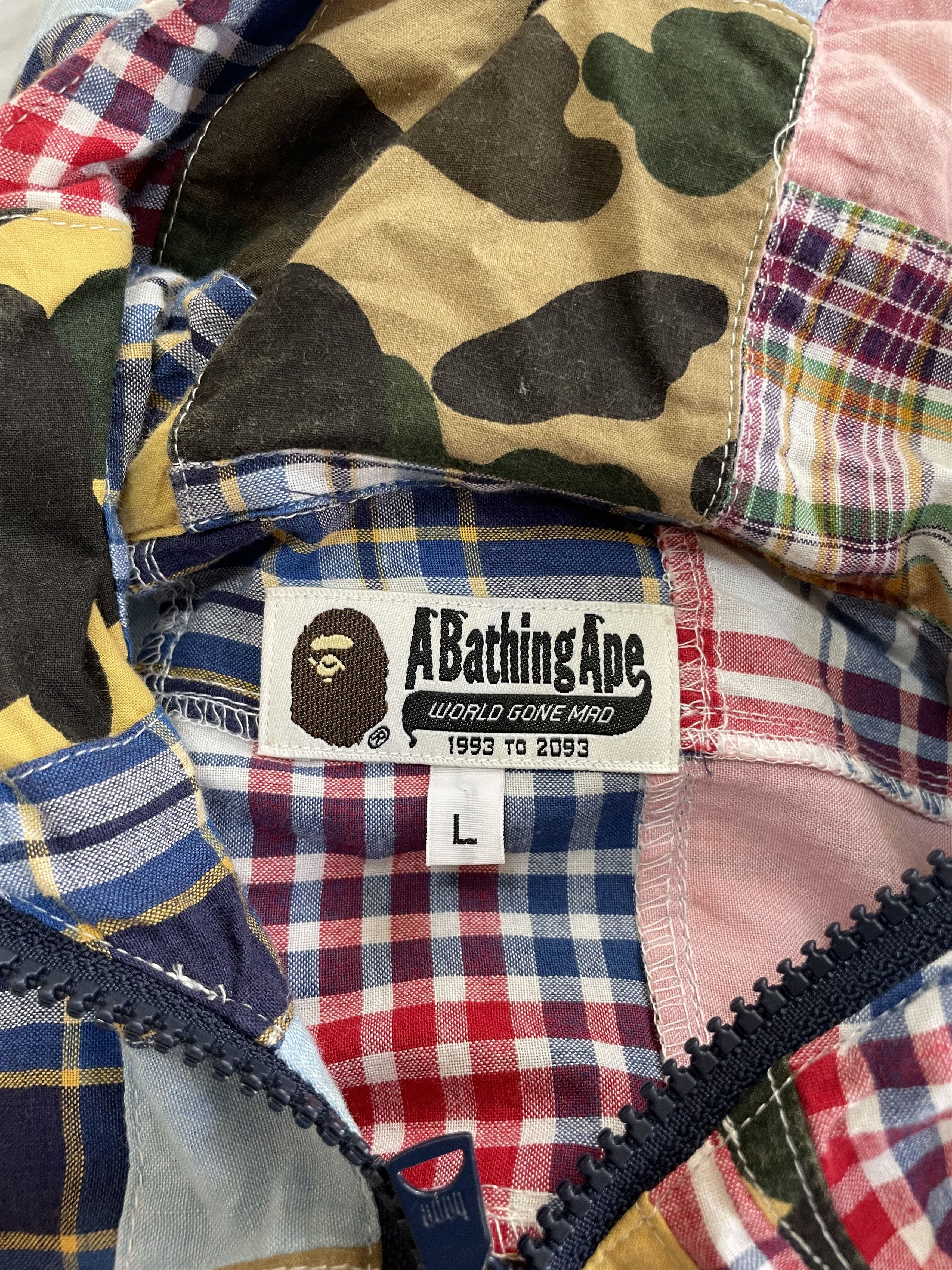 Bape Bape Patchwork 1st Camo Zip-Up Hoodie Size US L / EU 52-54 / 3 - 9 Thumbnail
