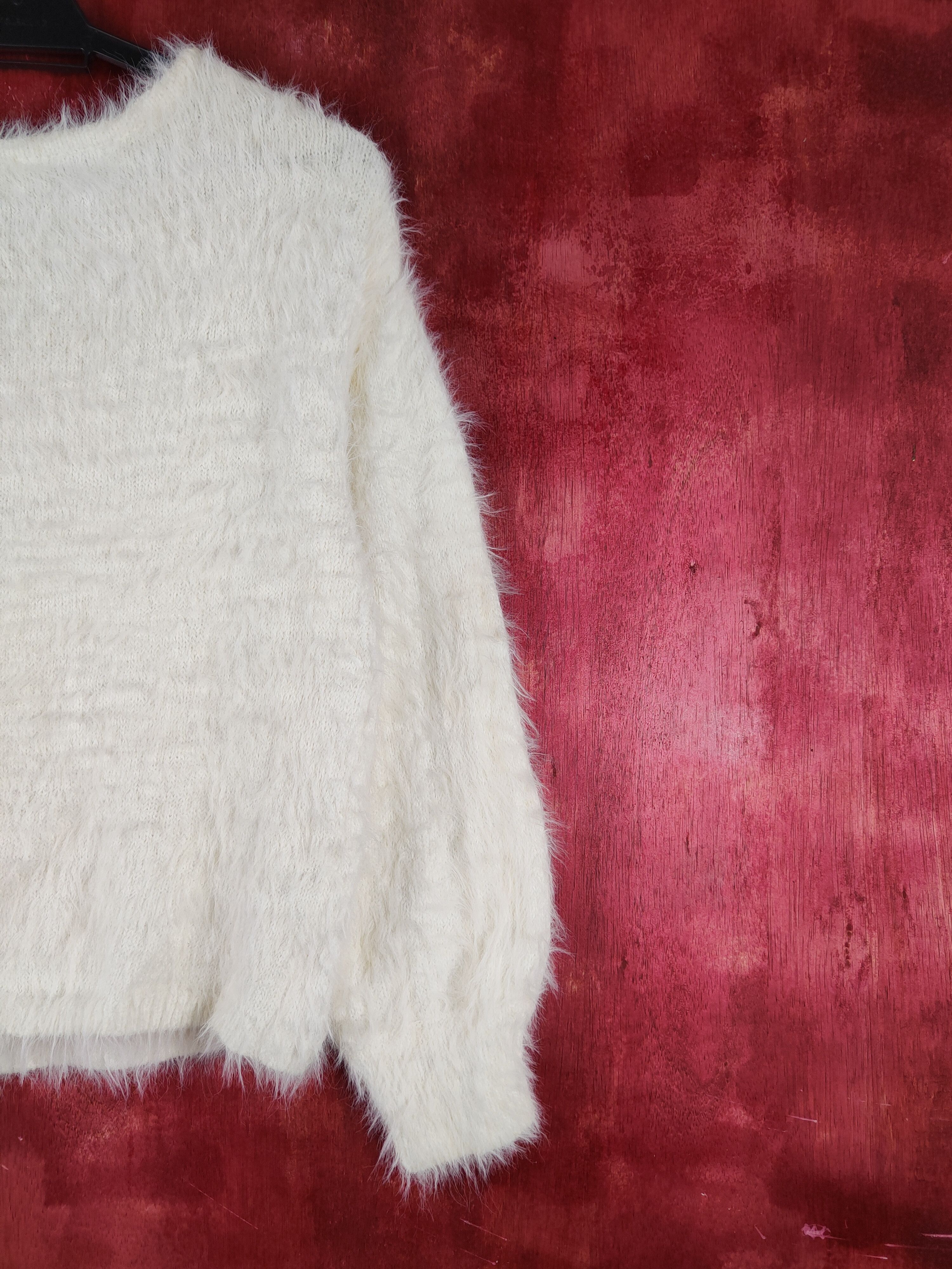 Japanese Brand × Vintage Cool Design 💥 Glacier White Fur Mohair Knitwear Size M / US 6-8 / IT 42-44 - 9 Thumbnail
