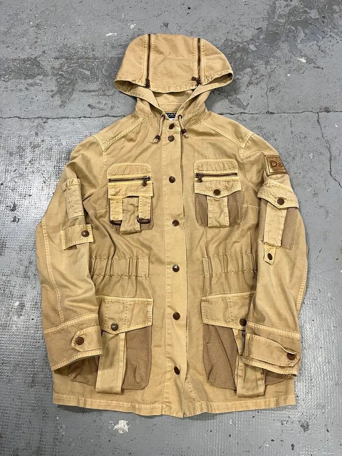 Dolce & Gabbana AW2003 Dolce & Gabbana Multi Pocket Cargo Beige Jacket Size US S / EU 44-46 / 1 - 4 Thumbnail