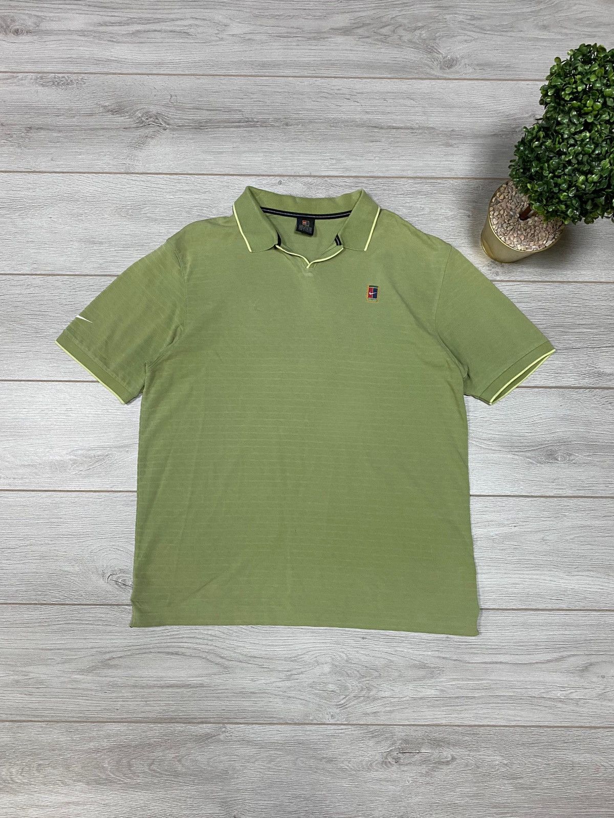 Nike Nike court tennis vintage striped polo Size US L / EU 52-54 / 3 - 1 Thumbnail