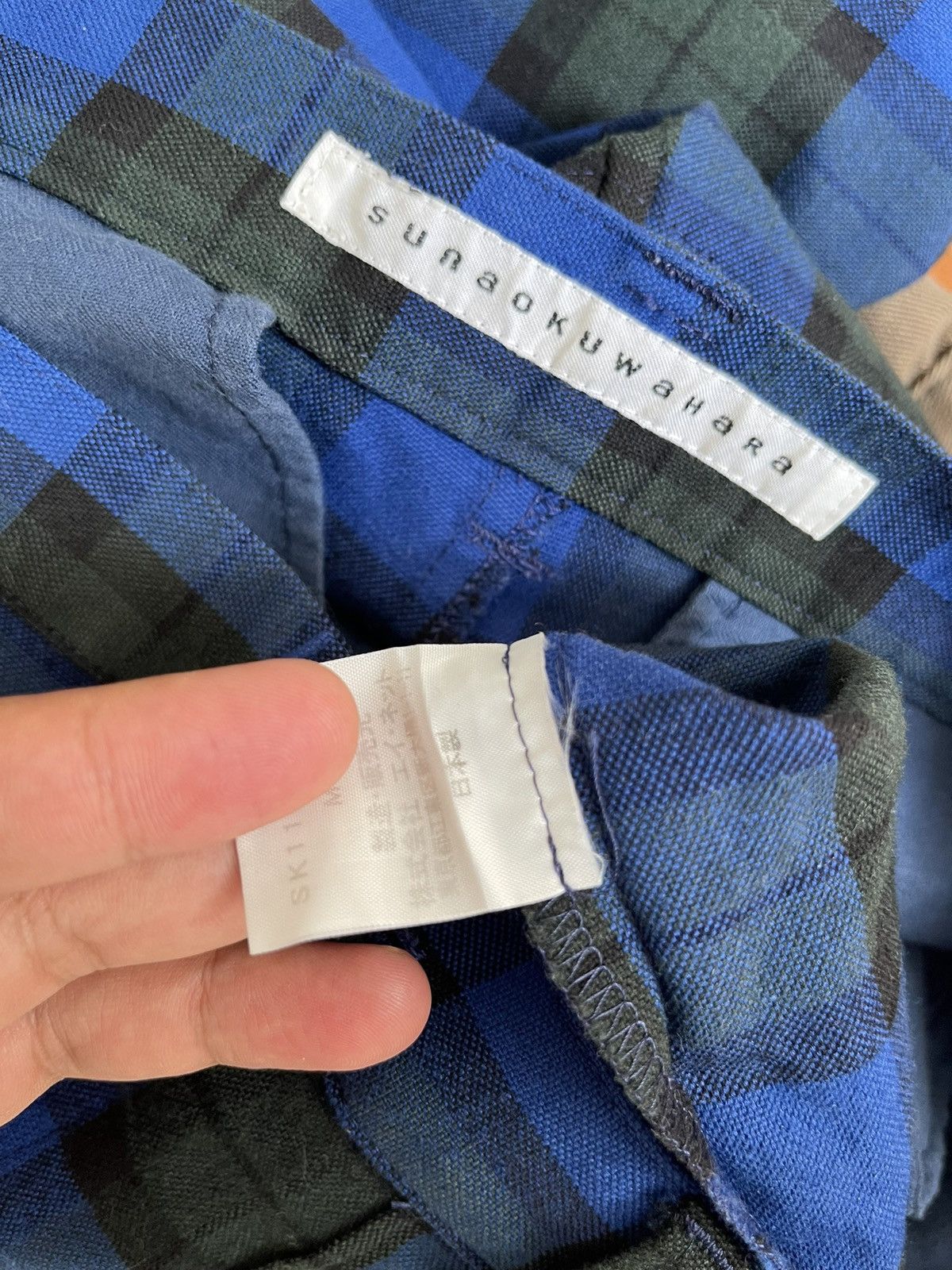 Issey Miyake × Japanese Brand × Le Grande Bleu (L.G.B.) Sunao Kuwahara Plaid Checkered Blue Pants Size US 30 / EU 46 - 7 Thumbnail