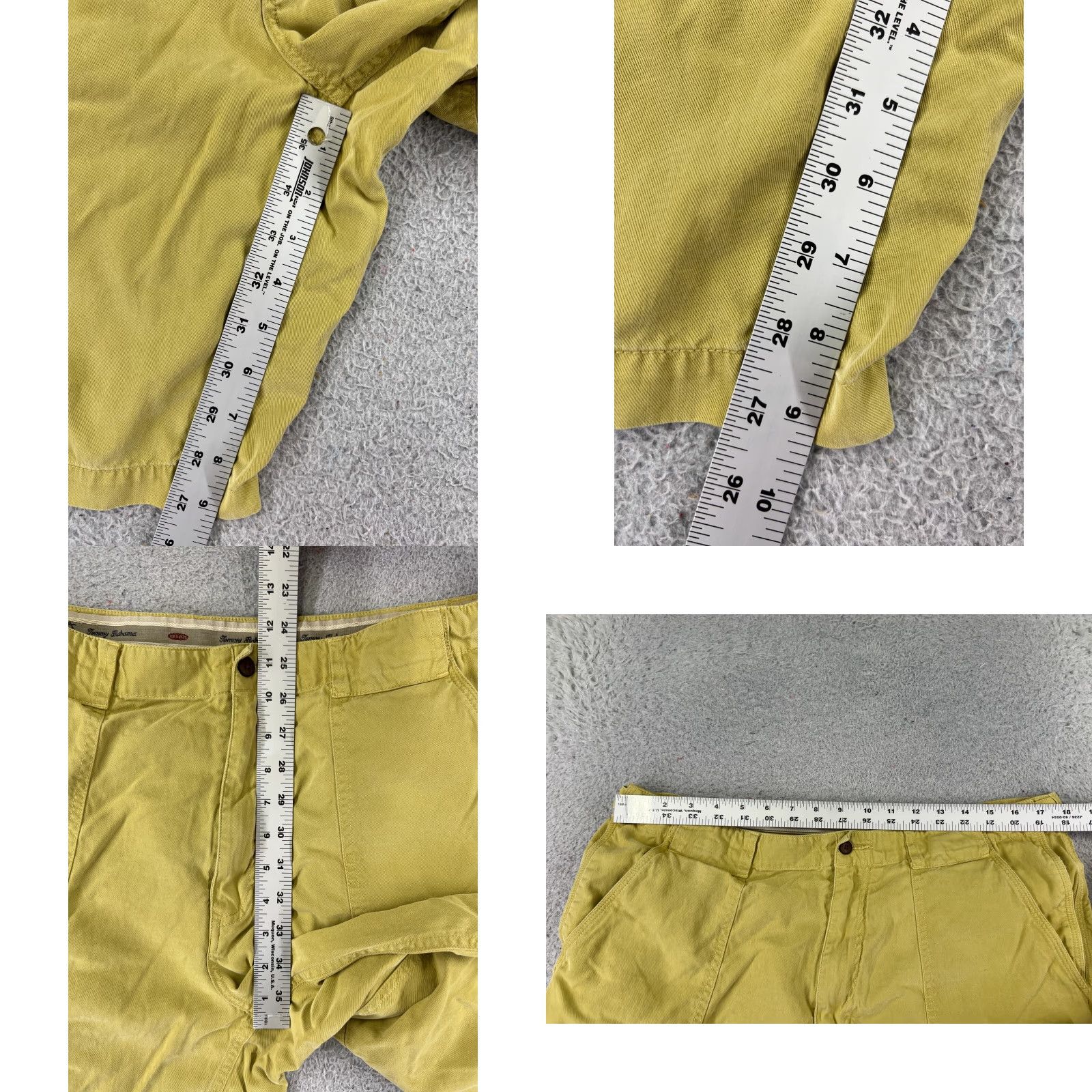 Tommy Bahama VINTAGE Tommy Bahama Shorts Mens Chino 35 Green Cotton Tencel Pleated Beach Vacation Size US 35 - 8 Thumbnail