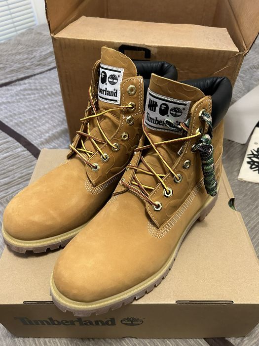 Bape x undefeated hot sale x timberland