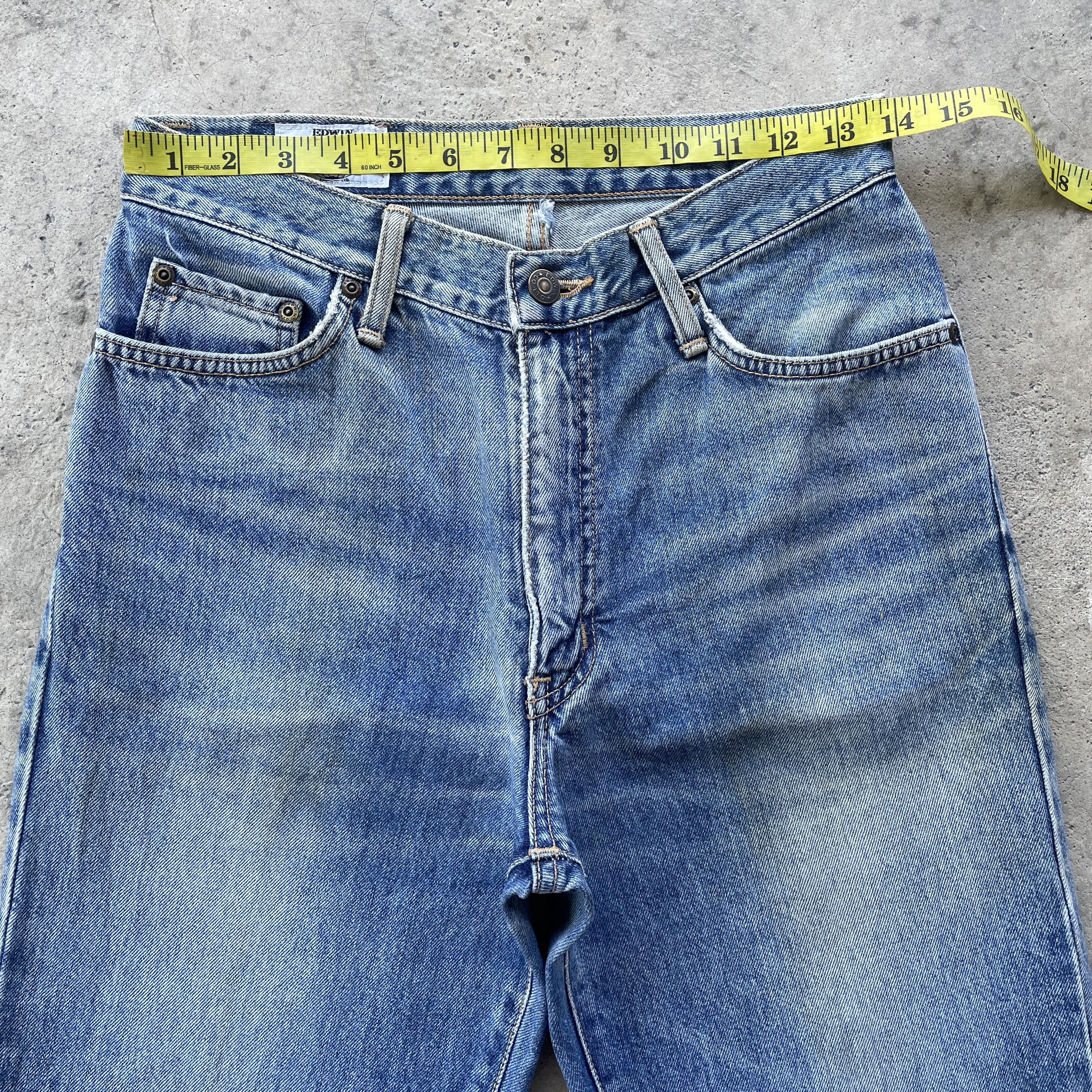 Edwin × Vintage VINTAGE EDWIN JEANS FADED DENIM PANTS W28x32 Size US 28 / EU 44 - 5 Thumbnail
