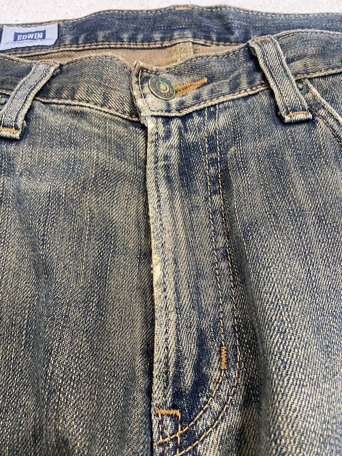 Edwin × Japanese Brand Edwin 404 Denim Baggy Loose Fit Washed Distressed Size US 32 / EU 48 - 9 Thumbnail