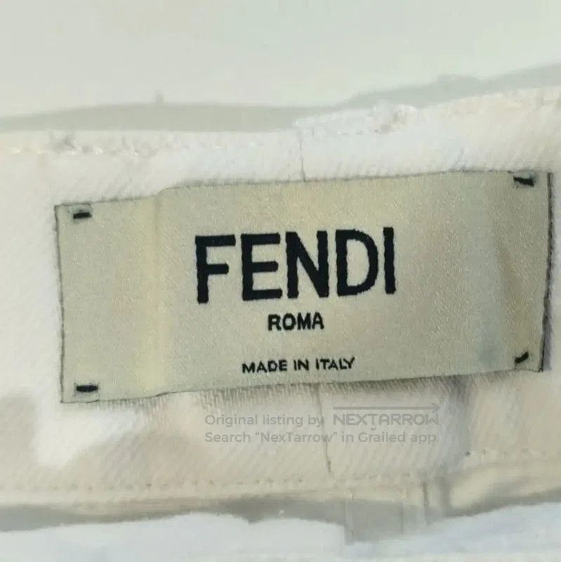 Fendi Fendi White Cotton Women's Mini Skirt . Size 28" / US 6 / IT 42 - 2 Thumbnail