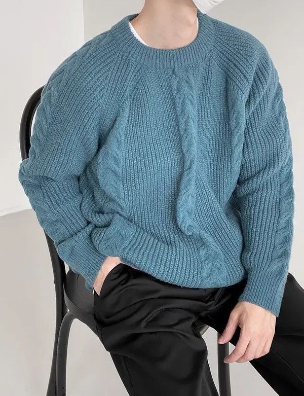 Vintage Sweater knitted Size US L / EU 52-54 / 3 - 2 Thumbnail