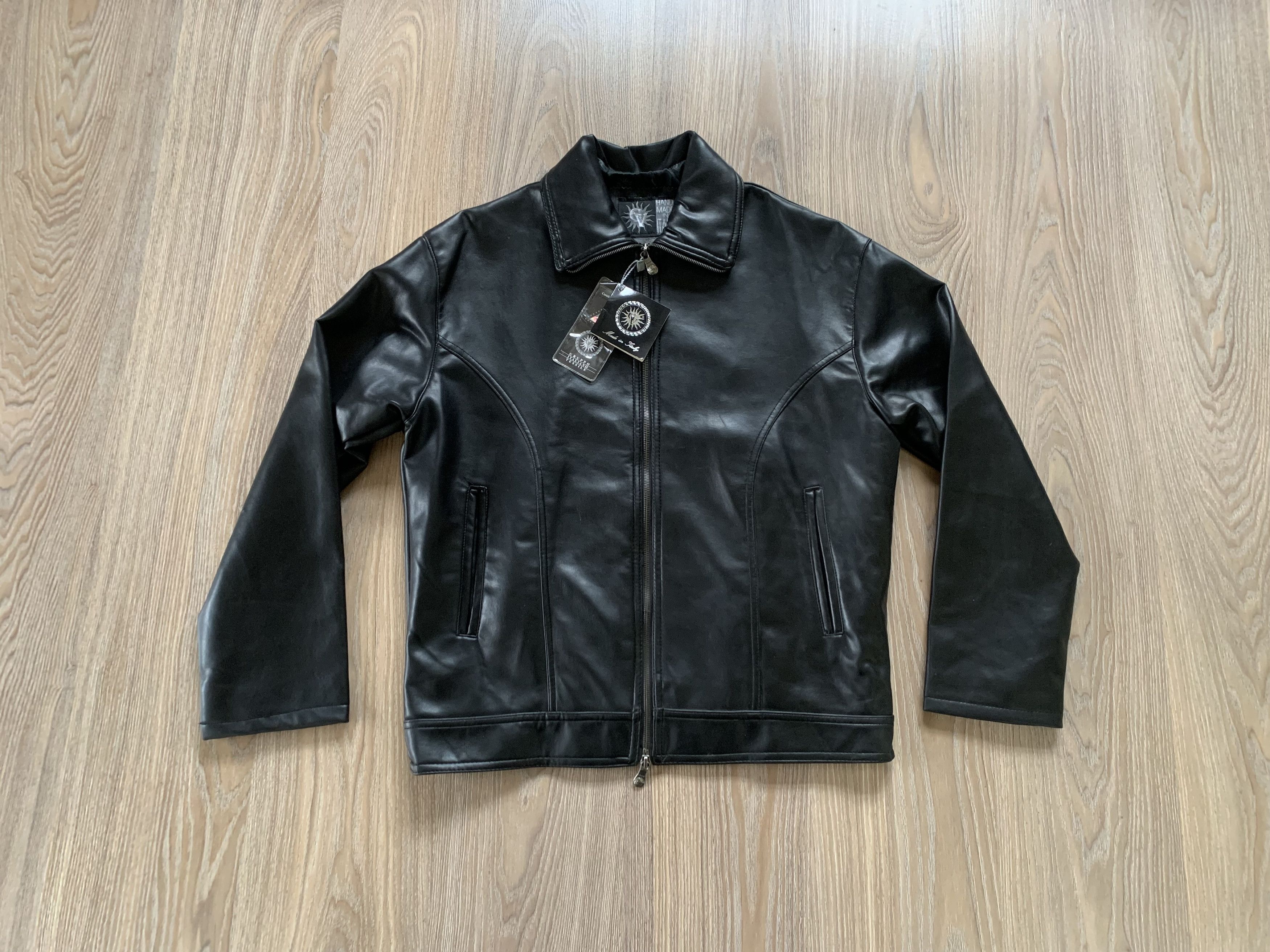 Handmade GV Gruppo Italiano Tessile Hand Made in Italy Leather Jacket Size M / US 6-8 / IT 42-44 - 1 Thumbnail