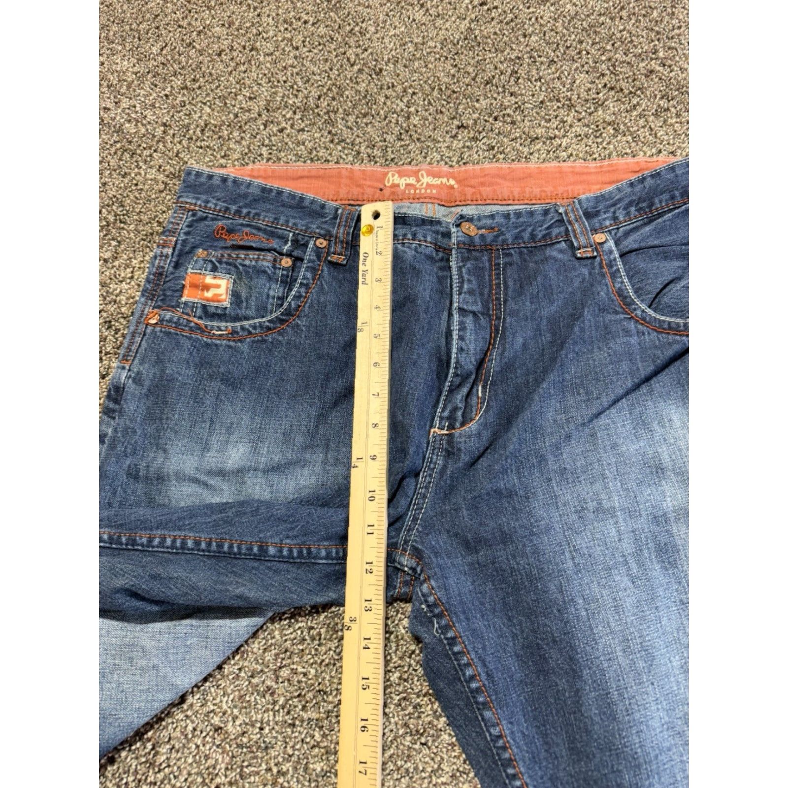 Pepe Jeans VINTAGE Pepe Jeans London Men Jeans Size 40 Blue Denim 40X33 Loose Baggy Size US 40 / EU 56 - 7 Thumbnail