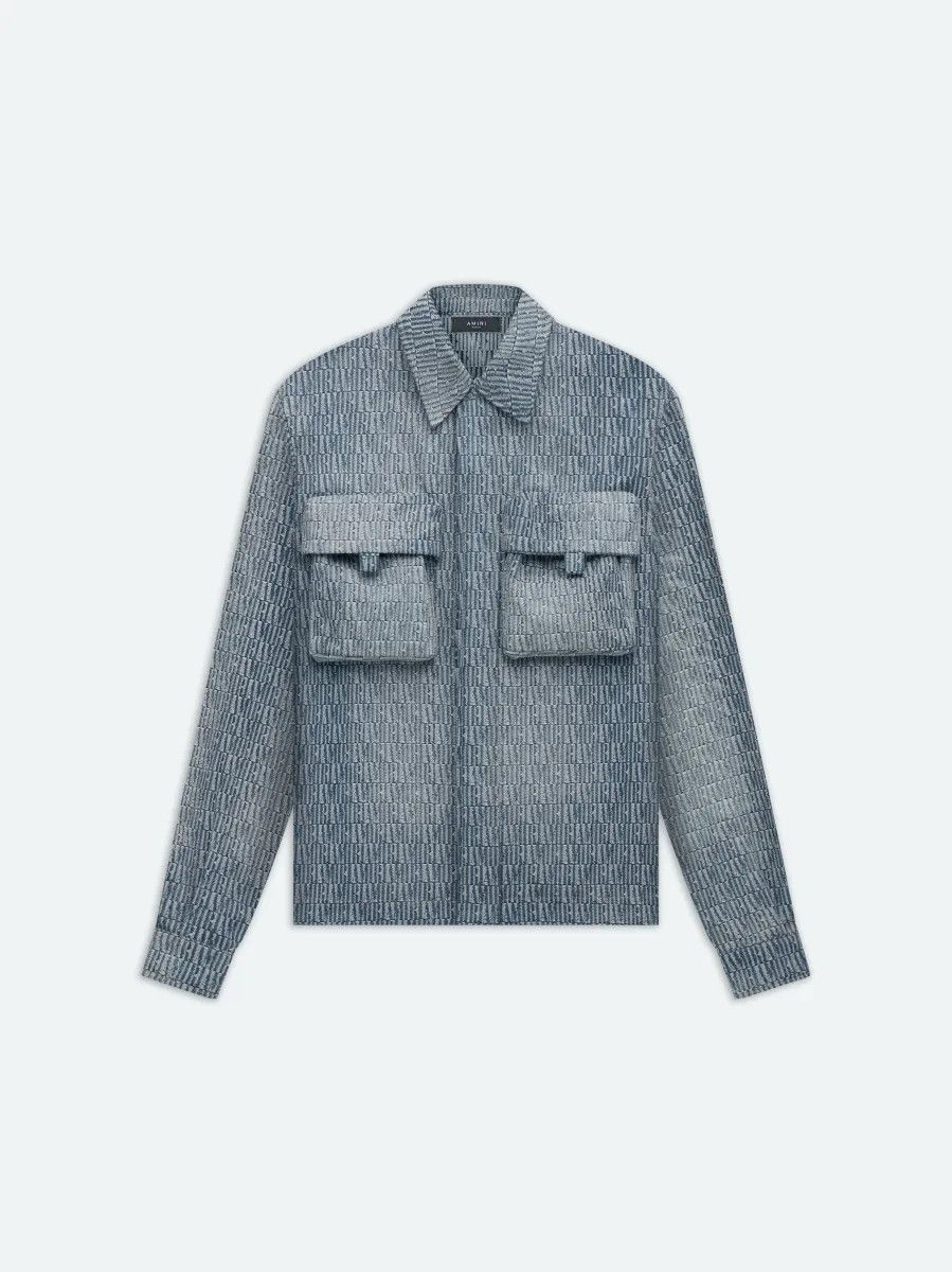 Amiri o1w1db10125 Long Sleeve Cargo Shirt in Indigo Size US XL / EU 56 / 4 - 1 Thumbnail