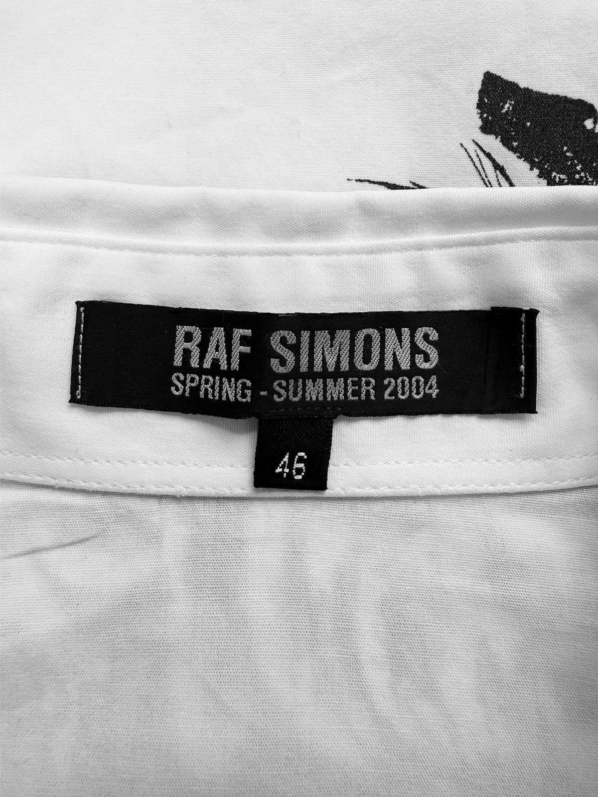 Raf Simons SS04 Raf Simons ‘Siddhartha’ Lithograph White Button Up Shirt Size US M / EU 48-50 / 2 - 4 Thumbnail