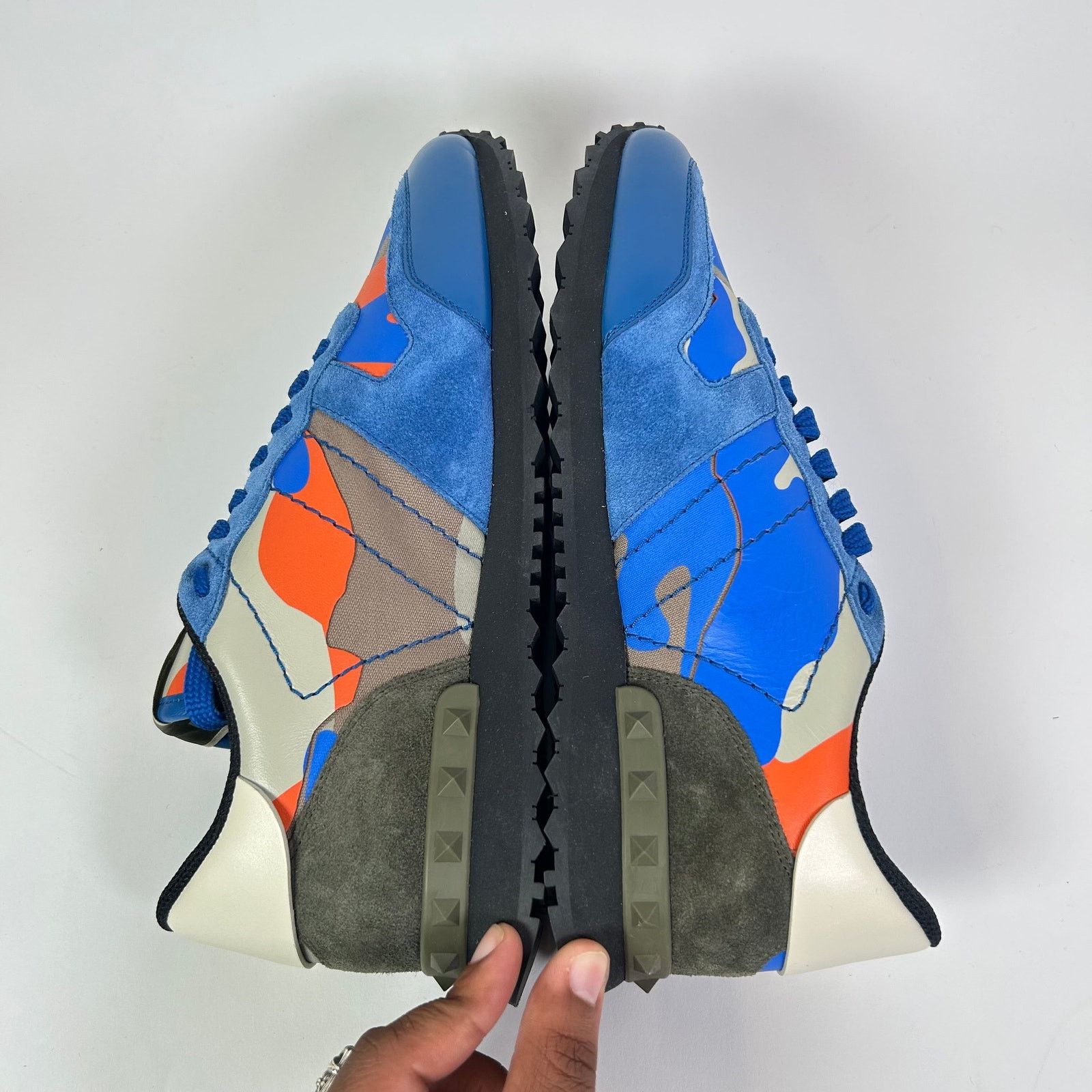 Valentino Valentino Blue Camo Rockrunner Sneakers Size US 8.5 / EU 41-42 - 4 Thumbnail