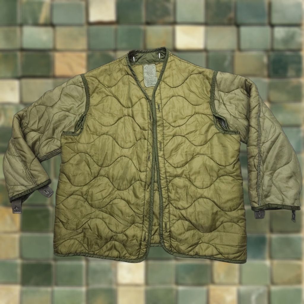Vintage Military Liner Cold Weather Coat Quilted Puffer Jacket Mens Medium Green Size US M / EU 48-50 / 2 - 1 Thumbnail