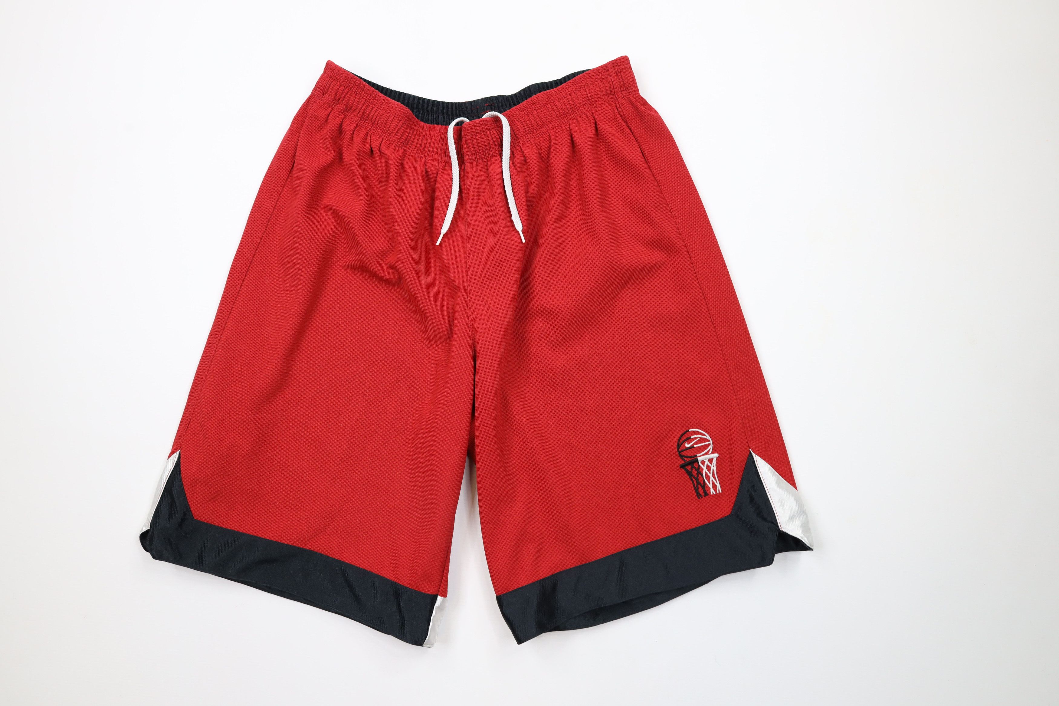 Nike × Vintage Vintage 90s Nike Mini Swoosh Reversible Basketball Shorts Size US 34 / EU 50 - 1 Thumbnail