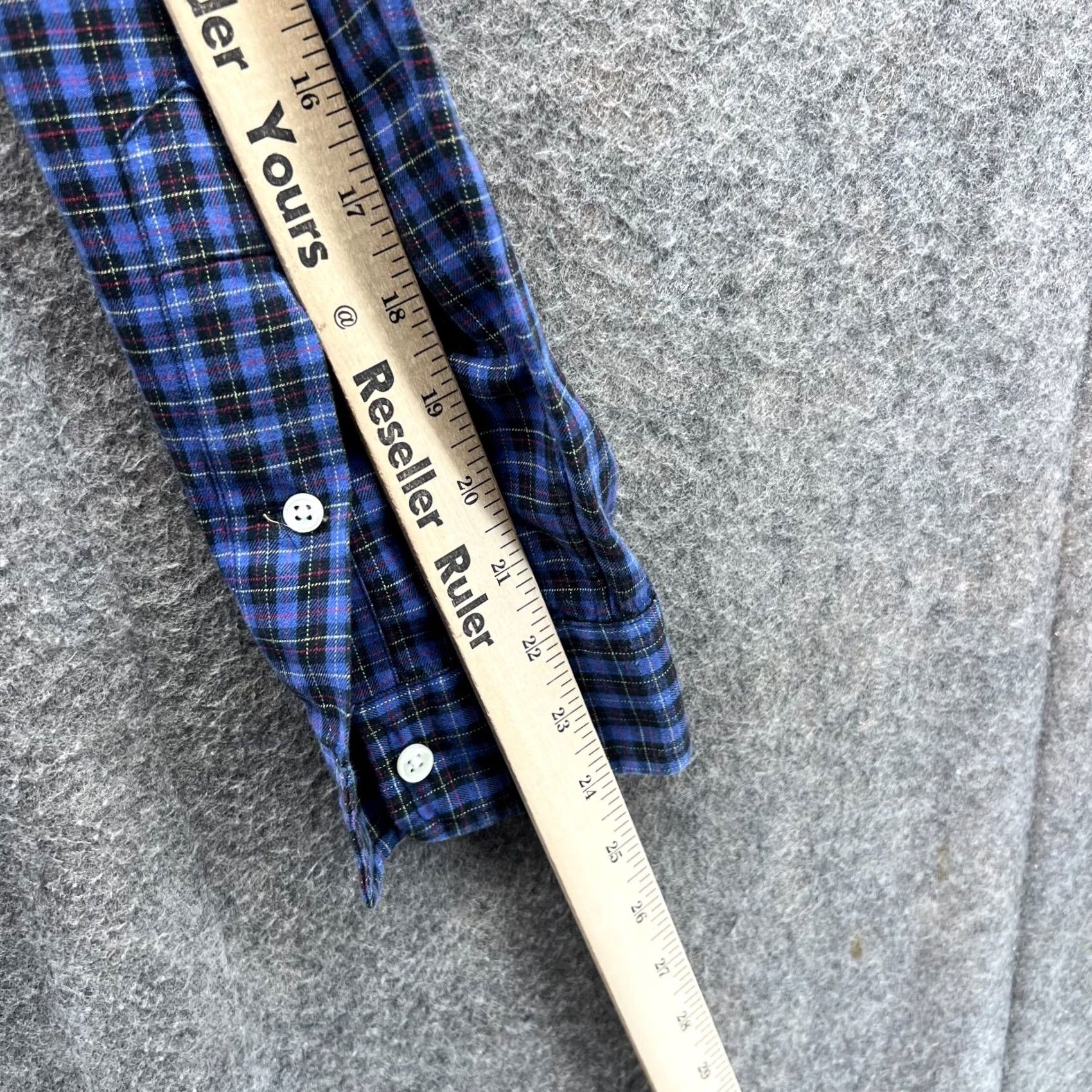 Polo Ralph Lauren VINTAGE Polo Ralph Lauren Shirt Men Medium Blue Oxford Button-Down Plaid Dress Size M Size 40R - 5 Thumbnail