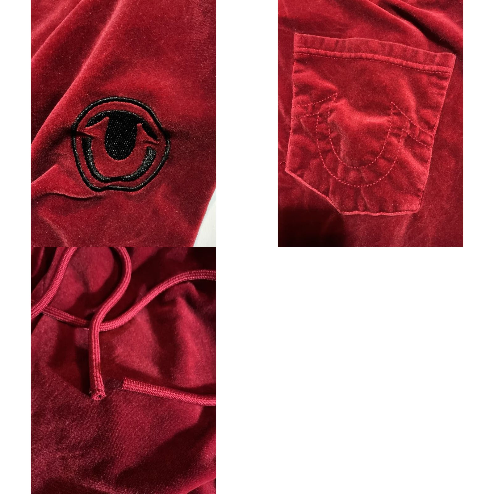 True Religion VINTAGE True Religion Red Dahlia Velour Jogger Track Pants HS Horseshoe Circle Logo 2XL Mens Size US 39 - 8 Thumbnail