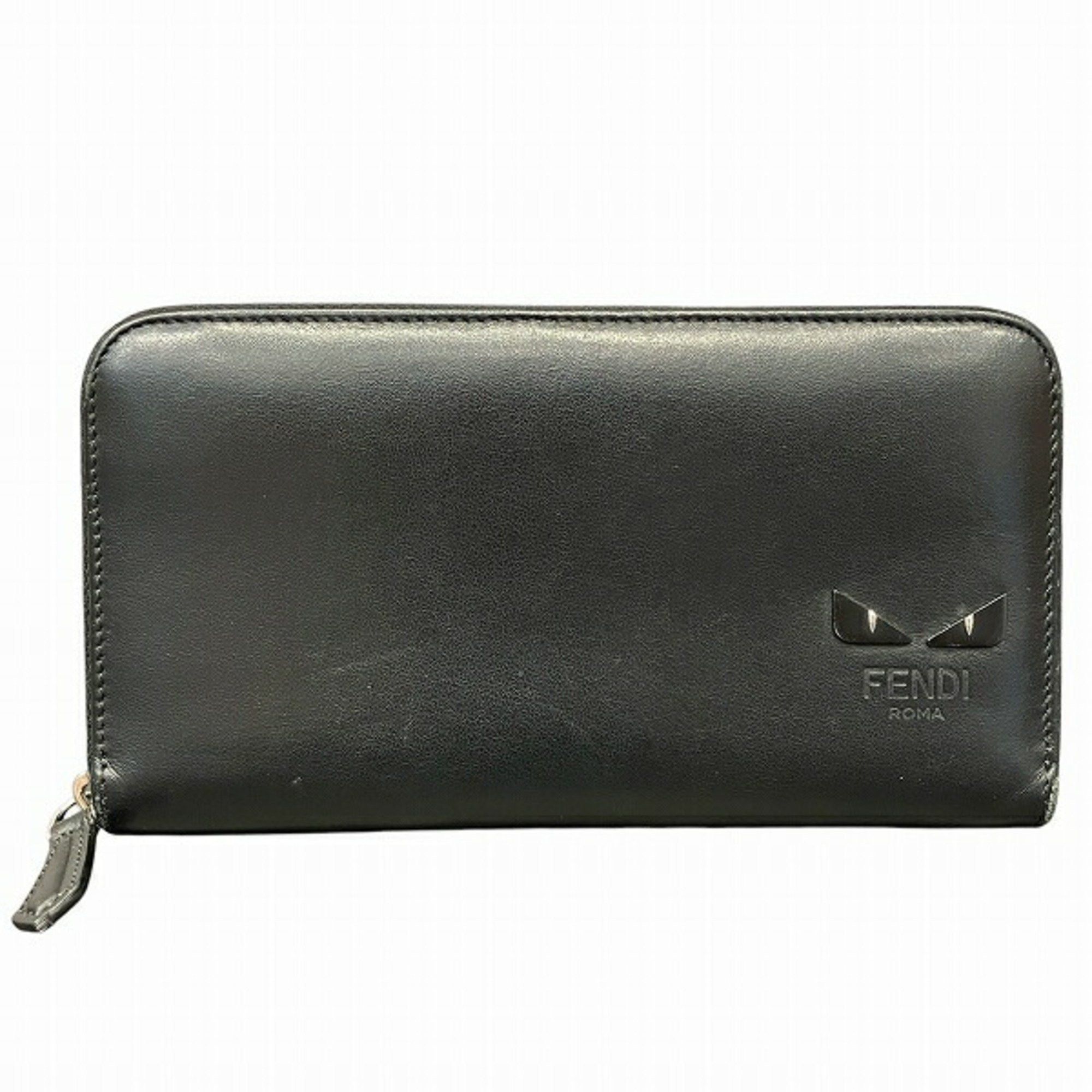 FENDI Monster 7M0210 Round Zip Long Wallet for Men