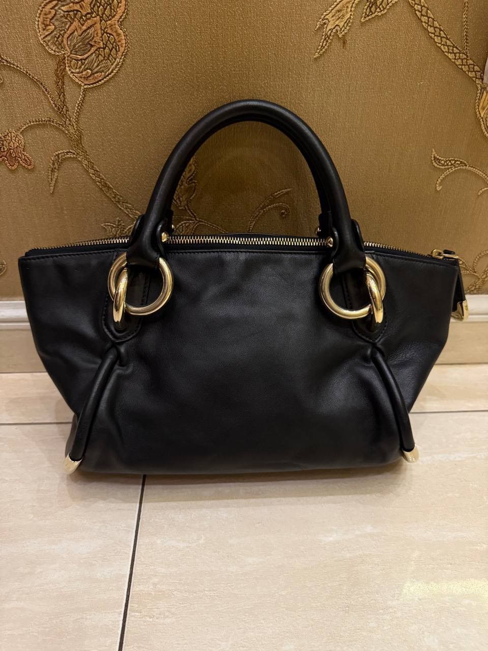 Bally BALLY Black Leather Shoulder Handbag Authentic Purse Size ONE SIZE - 1 Thumbnail