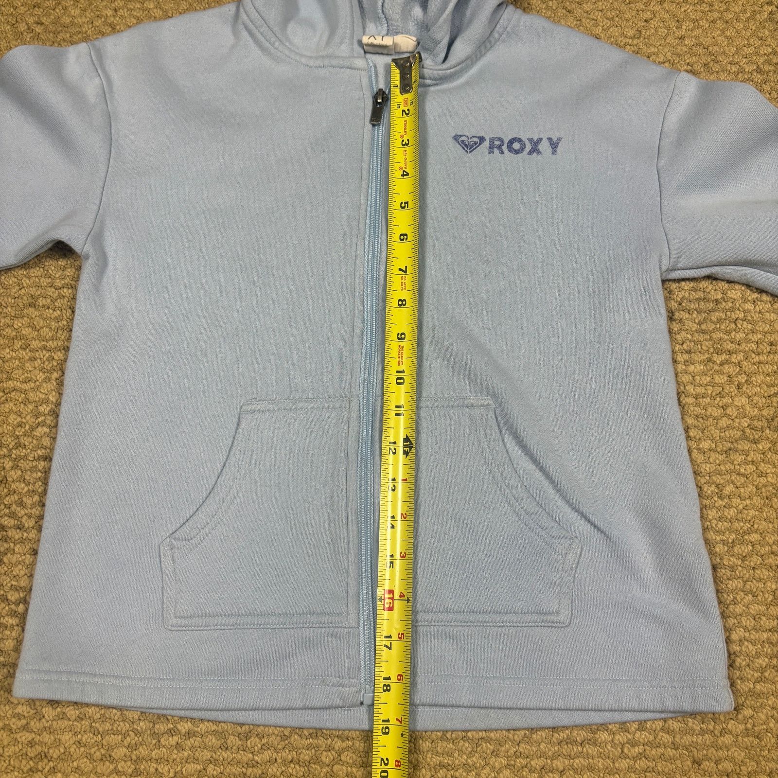 Quiksilver y2k 2000s style ROXY zip up hoodie blue womens XS/S summer Size XS / US 0-2 / IT 36-38 - 7 Thumbnail
