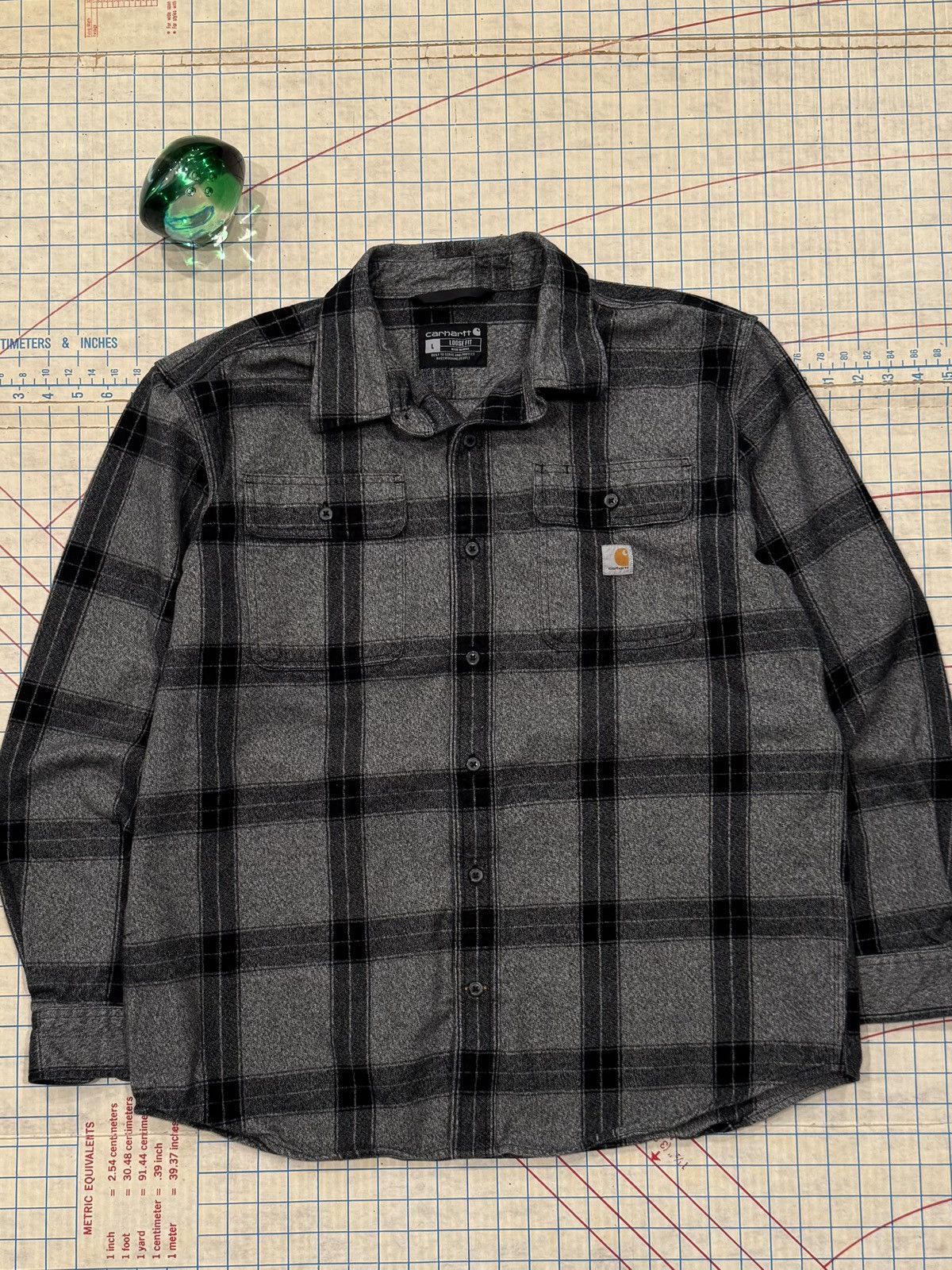 Carhartt Carharrt Plaid Button Up Shirt Loose Fit Mens Large Size US L / EU 52-54 / 3 - 2 Thumbnail