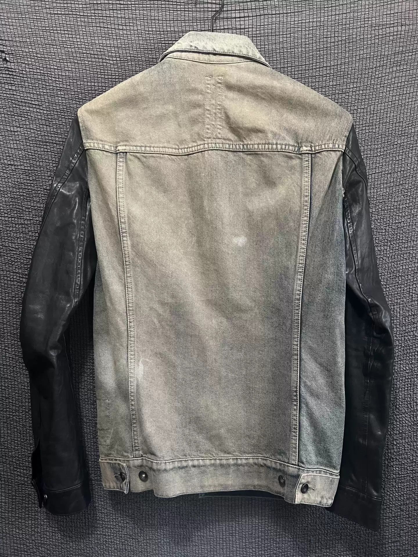 Rick Owens Rick Owens 12ss first year leather sleeve wash jeans jacket Size US XS / EU 42 / 0 - 2 Thumbnail