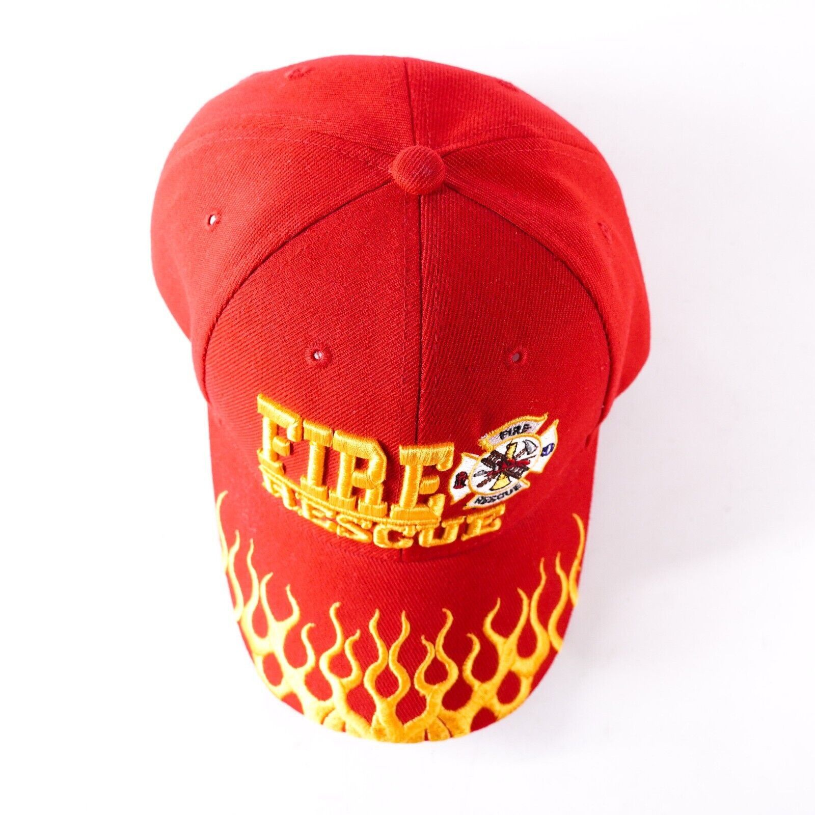 Other Fire Rescue Firefighter Flames Fiery Baseball Hat Cap Red Size ONE SIZE - 5 Thumbnail
