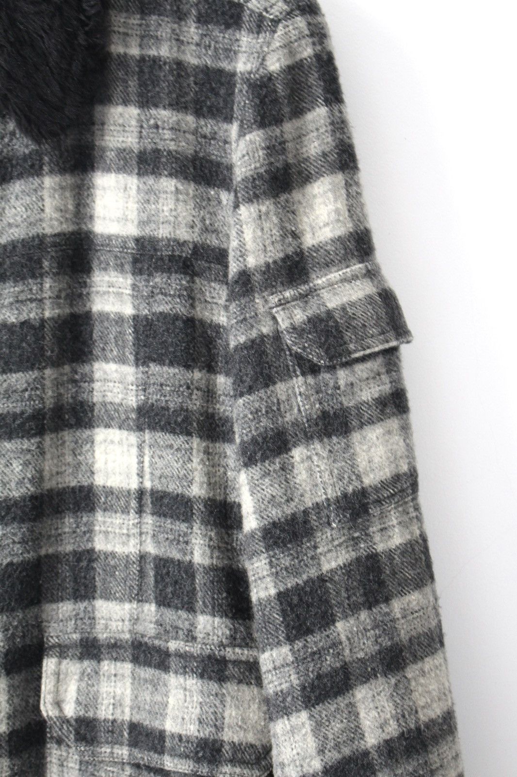 If Six Was Nine AW2003 PPFM FUR WOOL TARTAN REVERSIBLE COAT JACKET Size US M / EU 48-50 / 2 - 7 Thumbnail