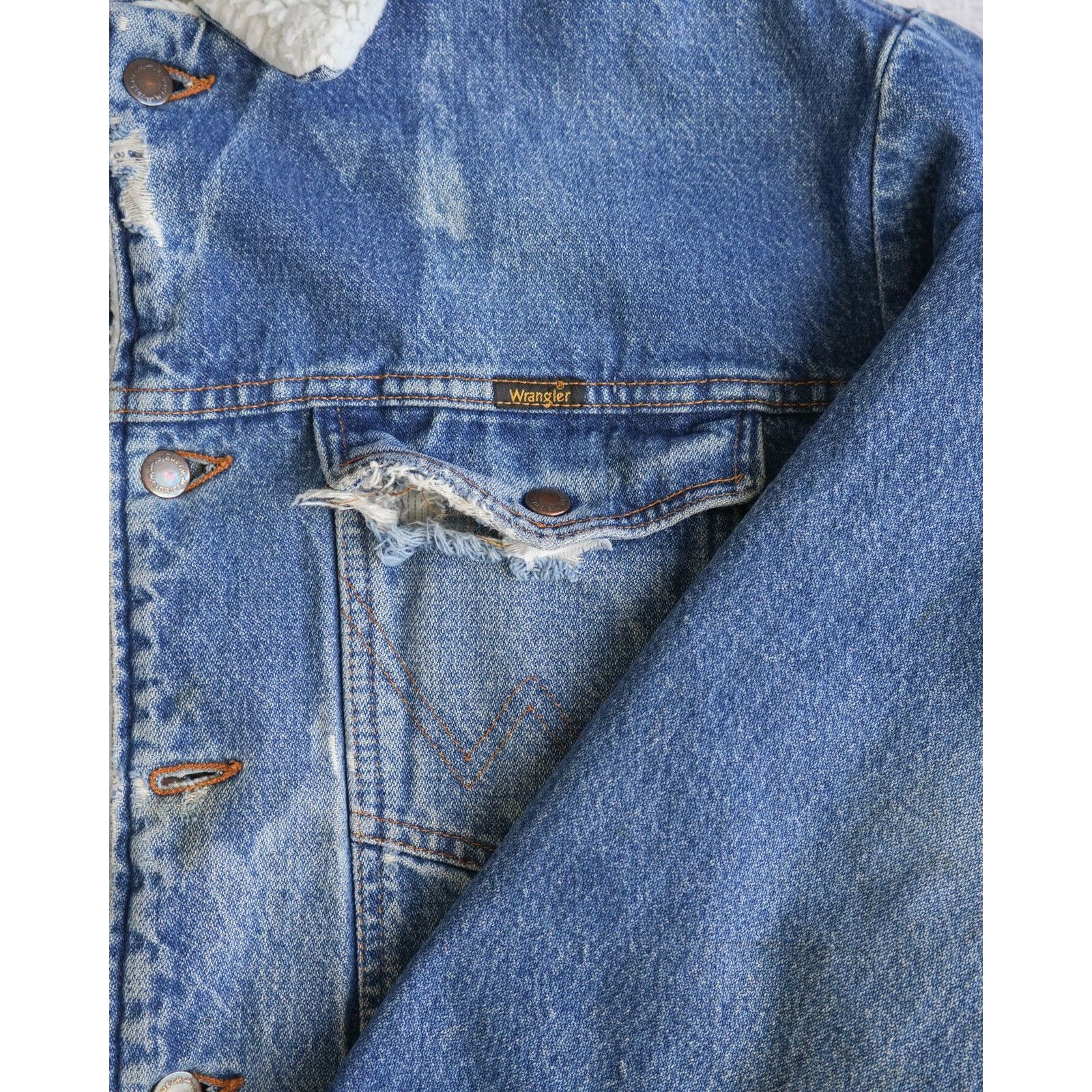Wrangler Vintage 90s Wrangler Sherpa Lined Jacket - Women's Large Size L / US 10 / IT 46 - 4 Thumbnail