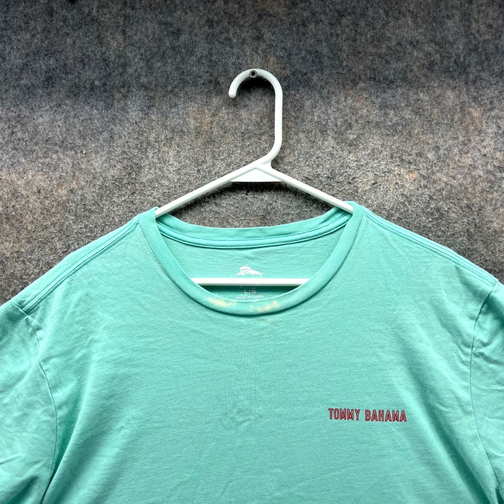 Tommy Bahama Tommy Bahama Shirt Mens Large Blue Crewneck Motion Detector Aloha Spell Out Shirt Mens Large Blue Size US L / EU 52-54 / 3 - 7 Thumbnail