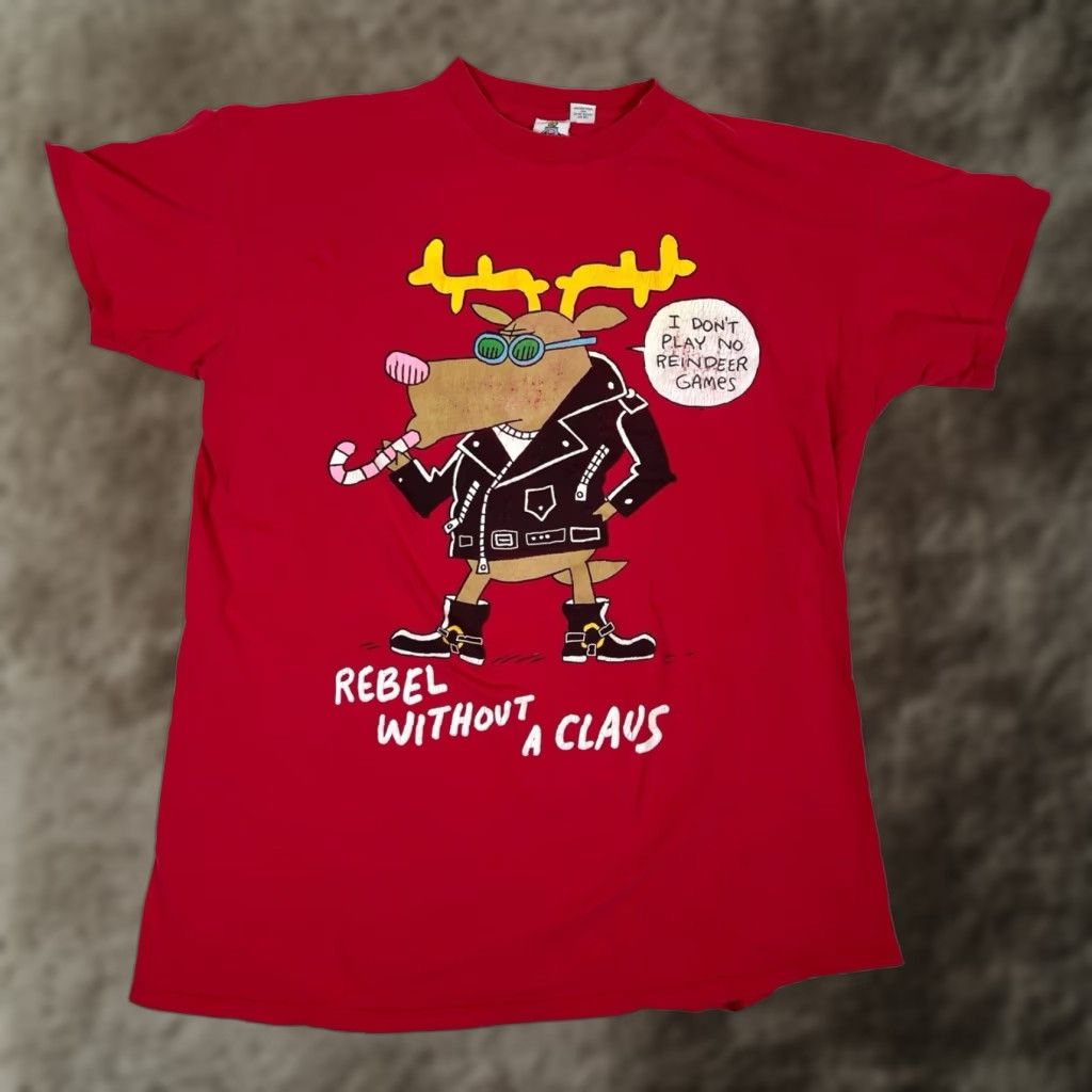 Vintage VINTAGE The Jokes On You Pajama Shirt Christmas Reindeer 2X Red Sleepshirt Short Sleeve Women Funny 90s 80s Size XXL / US 16-18 / IT 52-54 - 1 Thumbnail