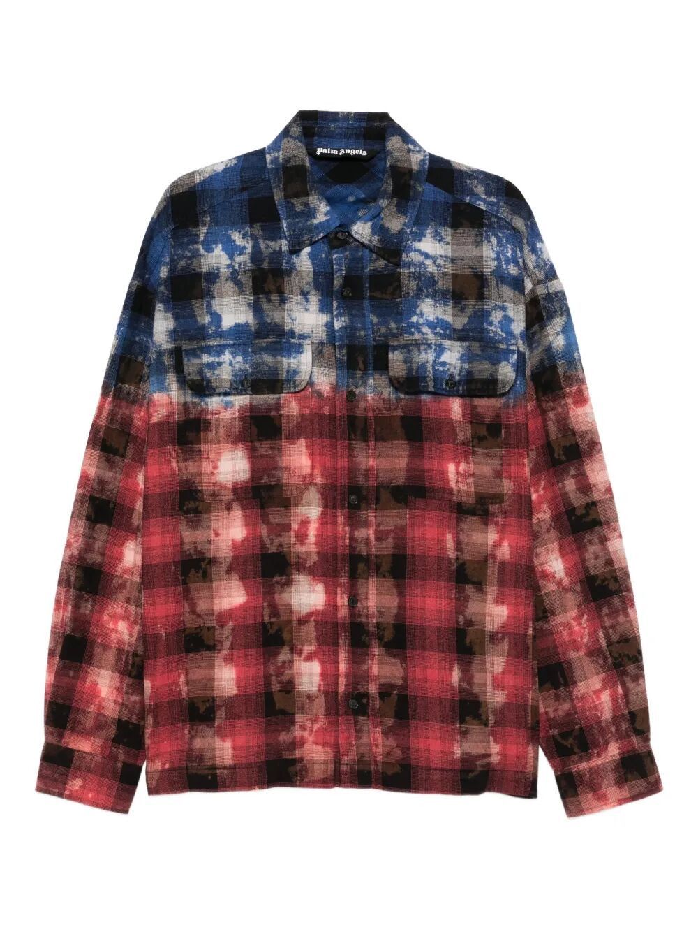Palm Angels "B CURVED LOGO CHECK" LONG SLEEVES SHIRT Size US XL / EU 56 / 4 - 1 Thumbnail