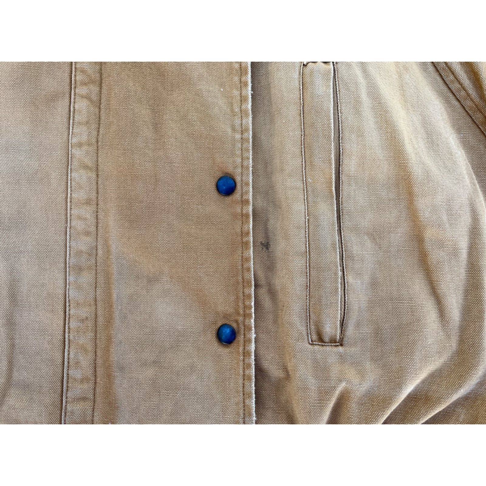 Polo Ralph Lauren VINTAGE Polo Ralph Lauren Barn Chore Coat Jacket Hooded Sz M Men's Canvas 90s Tan Wool Lining Pockets Hooded Casual Outdoors Mens Size US M / EU 48-50 / 2 - 5 Thumbnail