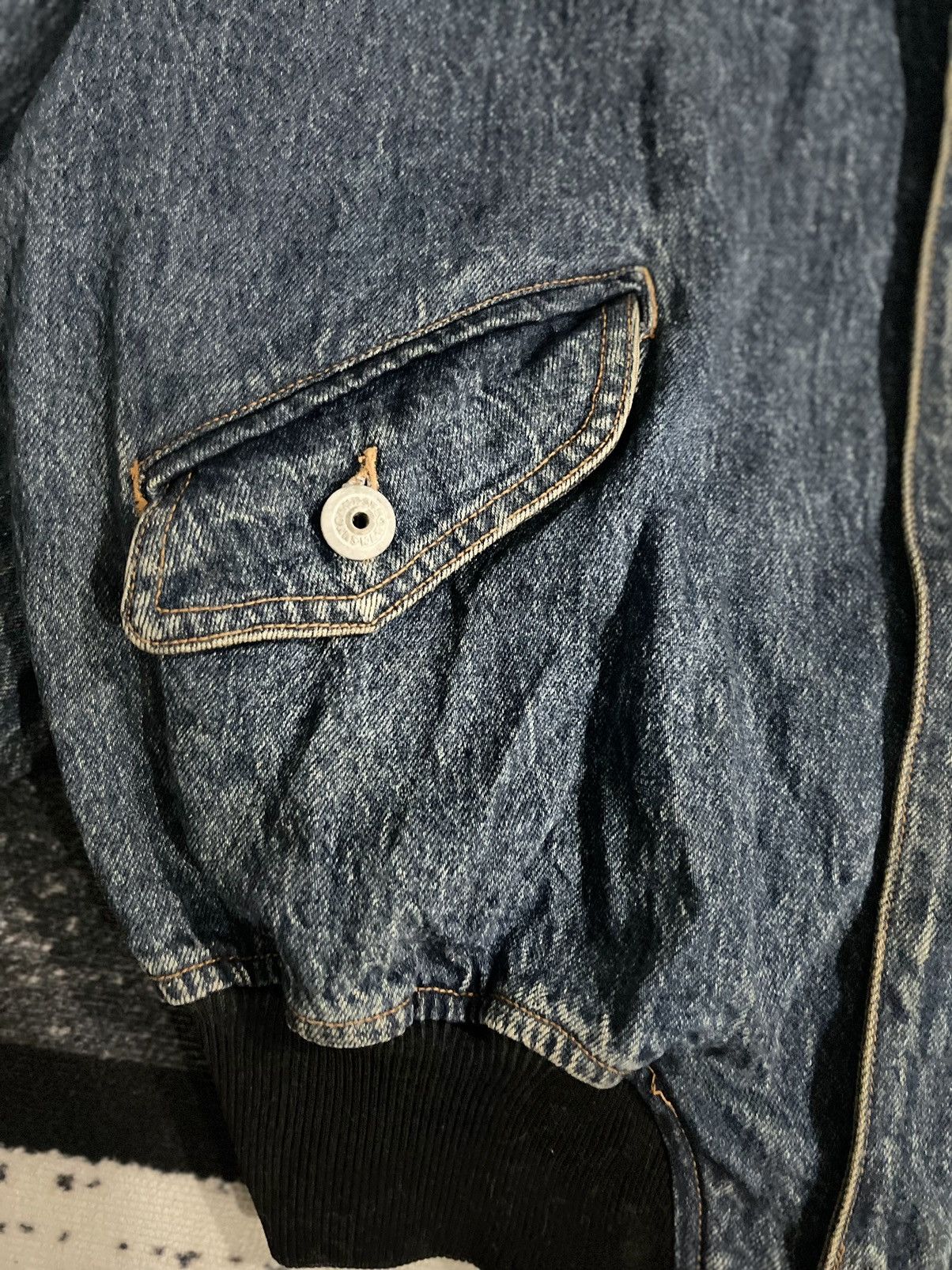 Japanese Brand × Kensho Abe Vintage Kensho Abe Denim Bomber Jacket Size US XL / EU 56 / 4 - 6 Thumbnail