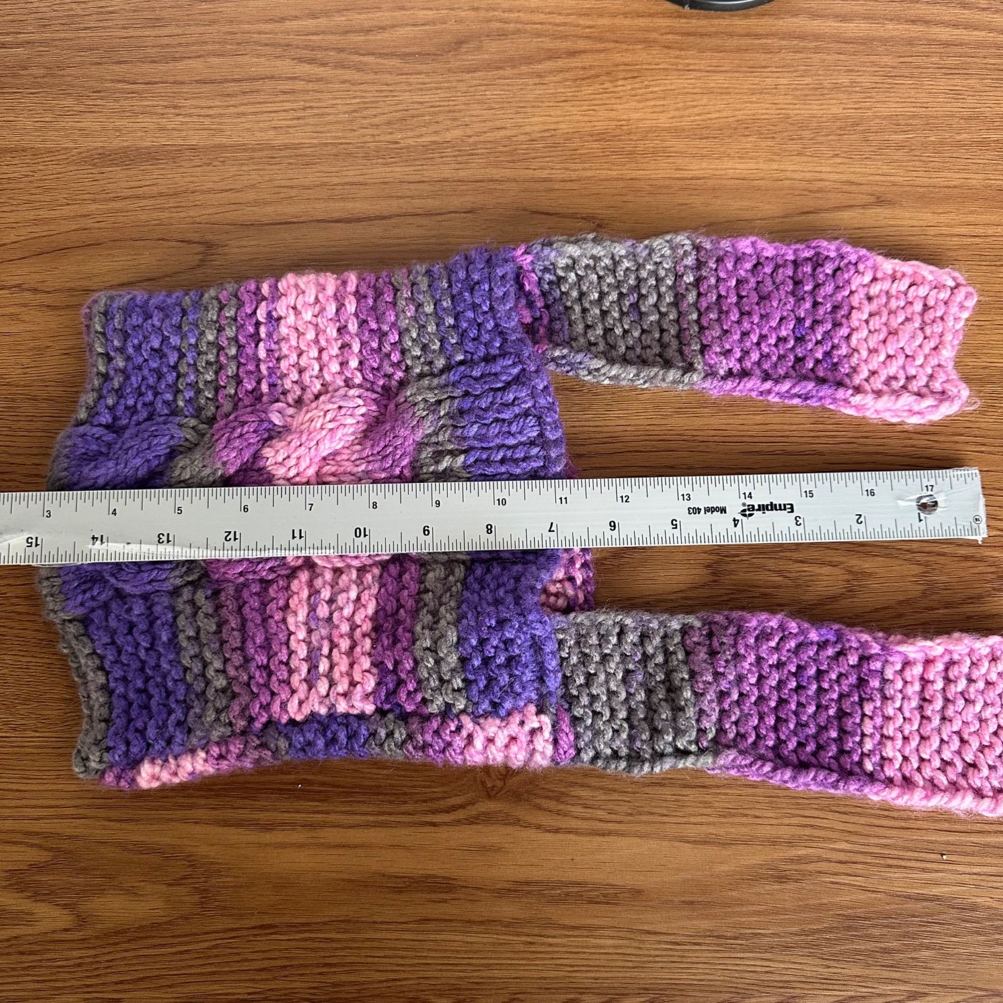 Other Silky Hand-Knit Purple Cat Ear Earflap Beanie Hat | Cozy Win Size ONE SIZE - 5 Thumbnail