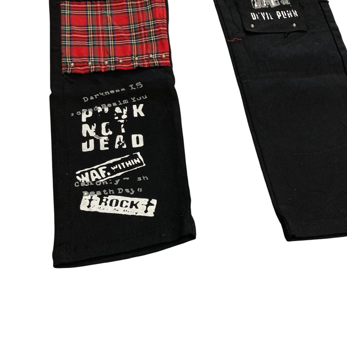 Hysteric Glamour JAPANESE BRAND - Patchwork Studded Chain Punk Design Vkei Size US 34 / EU 50 - 4 Thumbnail