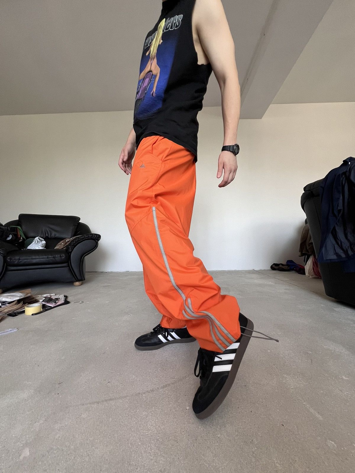 Adidas Vintage Adidas Orange Sweatpants Size US 32 / EU 48 - 13 Thumbnail