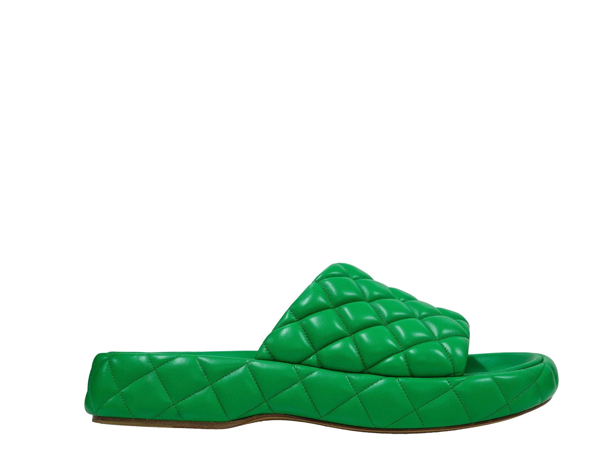 Bottega Veneta o1bcso1str0924 Padded Flat Sandals in Parakeet Size US 10 / IT 40 - 1 Thumbnail